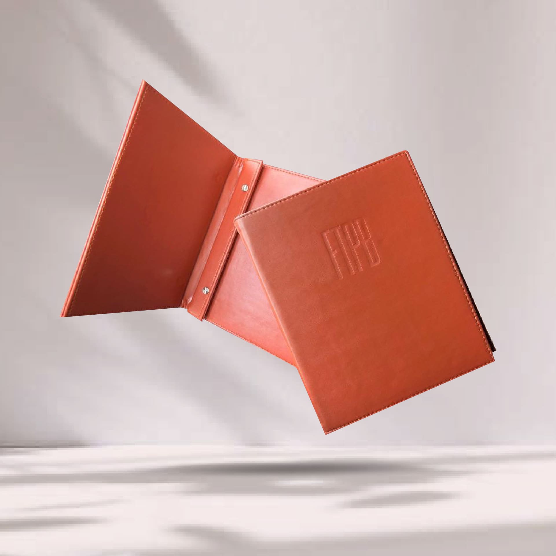 A5 Leather Folder ปกแฟ้มหนังเทียมพียู สีส้ม