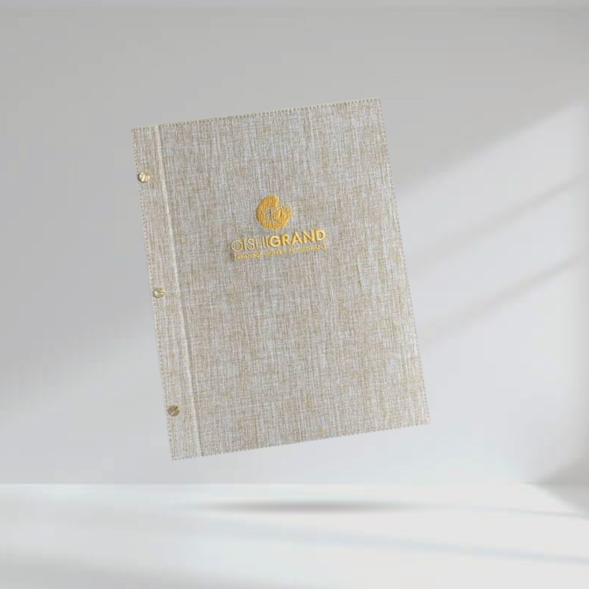 Brown Fabric Menu Cover ปกเมนูผ้าพีวีซี สีน้ำตาล