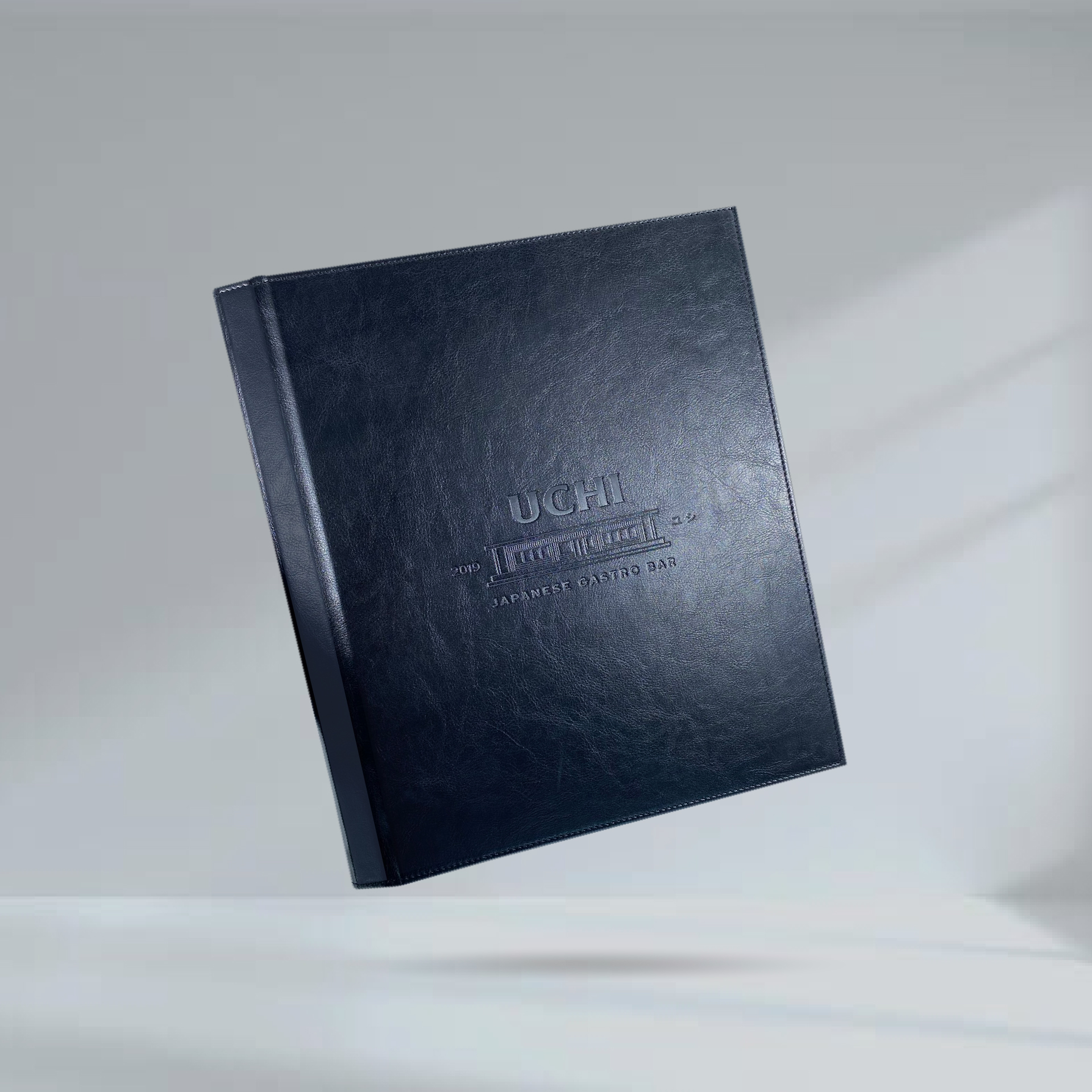 Black Leather Menu Cover  ปกเมนูหนังเทียมสีดำ