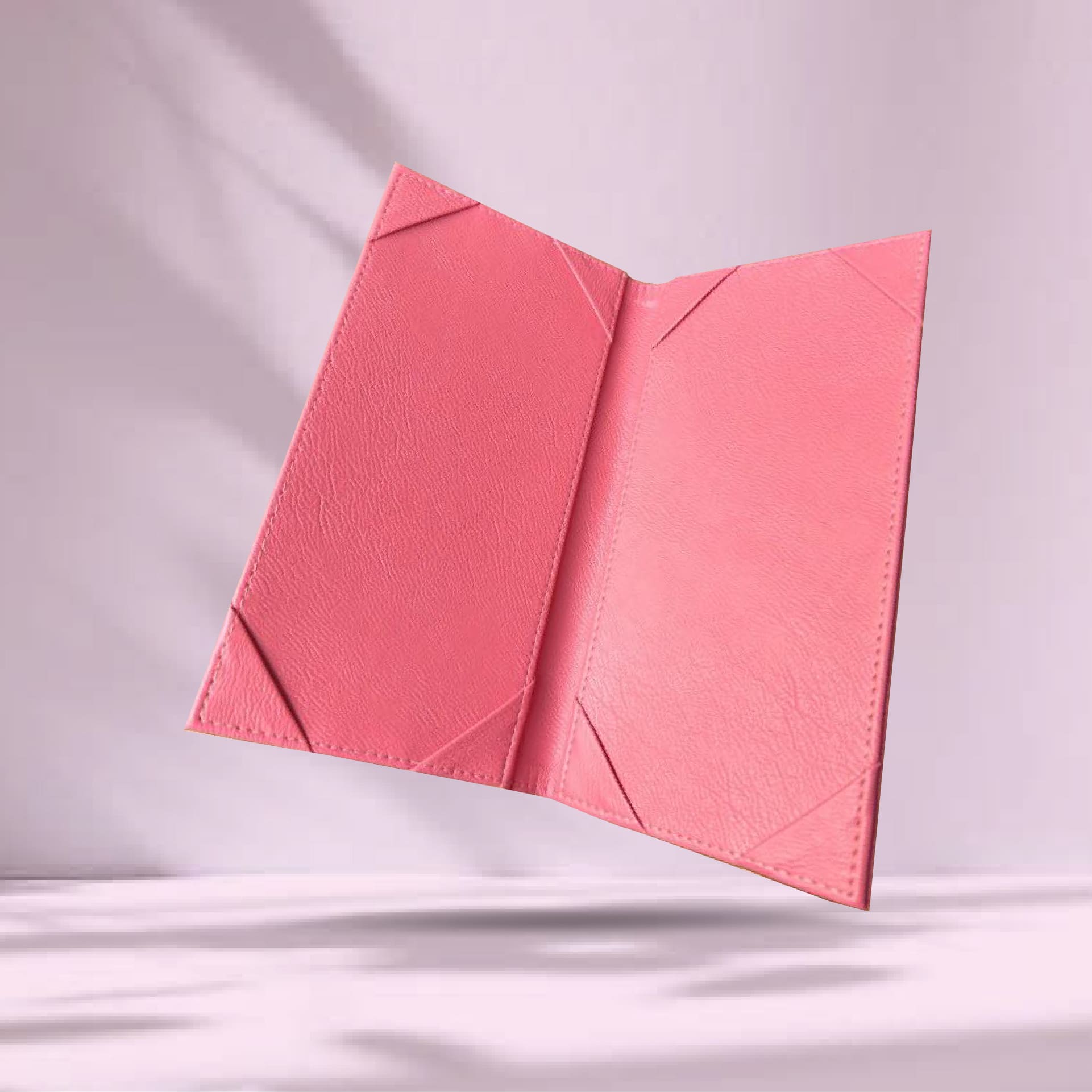 Food Leather Menu Cover ปกเมนูหนังเทียมพีวีซี สีชมพู