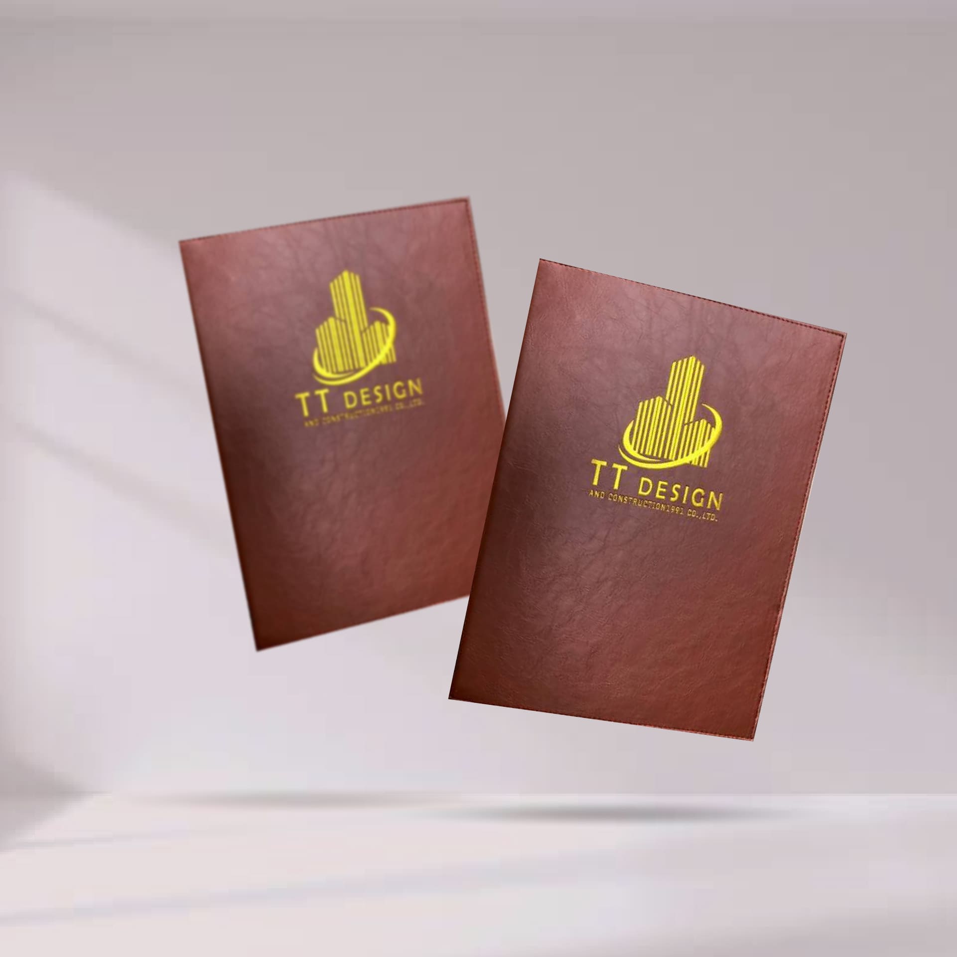 Directory Folder - Premium Leather Cover  แฟ้มเอกสารหนังเทียมพีวีซี สีน้ำตาล