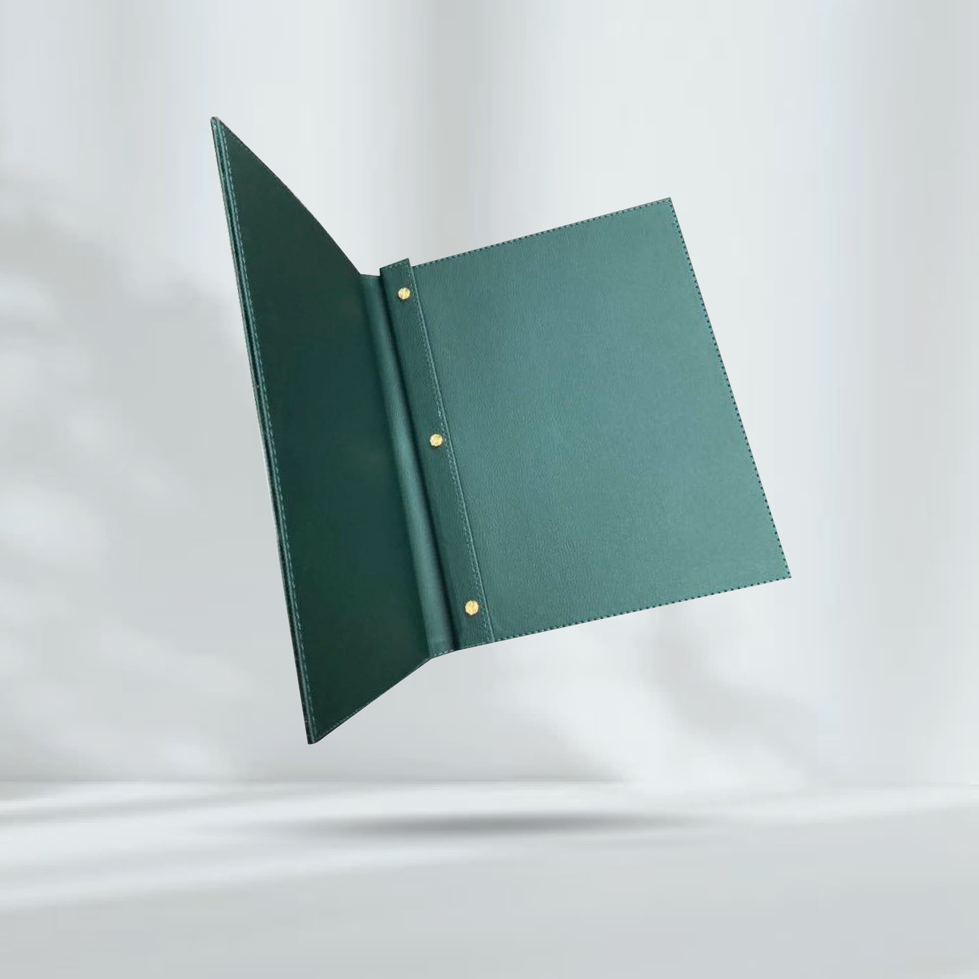 Green - Leather Menu Cover ปกเมนูอาหารหนังเทียมพียู สีเขียว