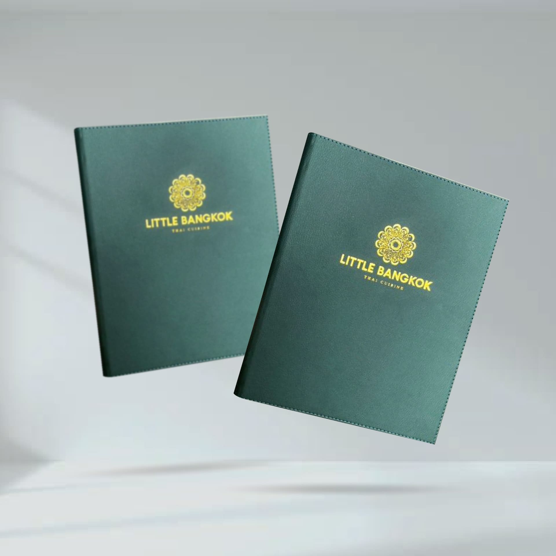 Green - Leather Menu Cover ปกเมนูอาหารหนังเทียมพียู สีเขียว