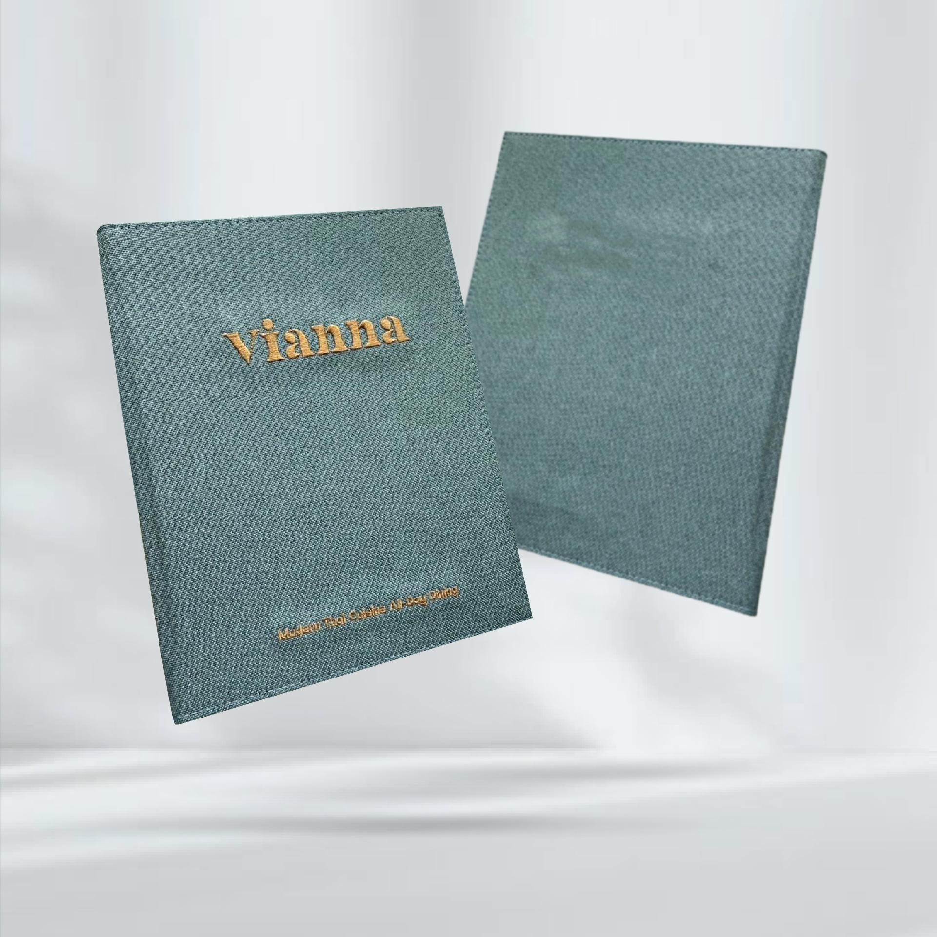 Fabric Menu Cover แฟ้มปกเมนูผ้า สีเขียว