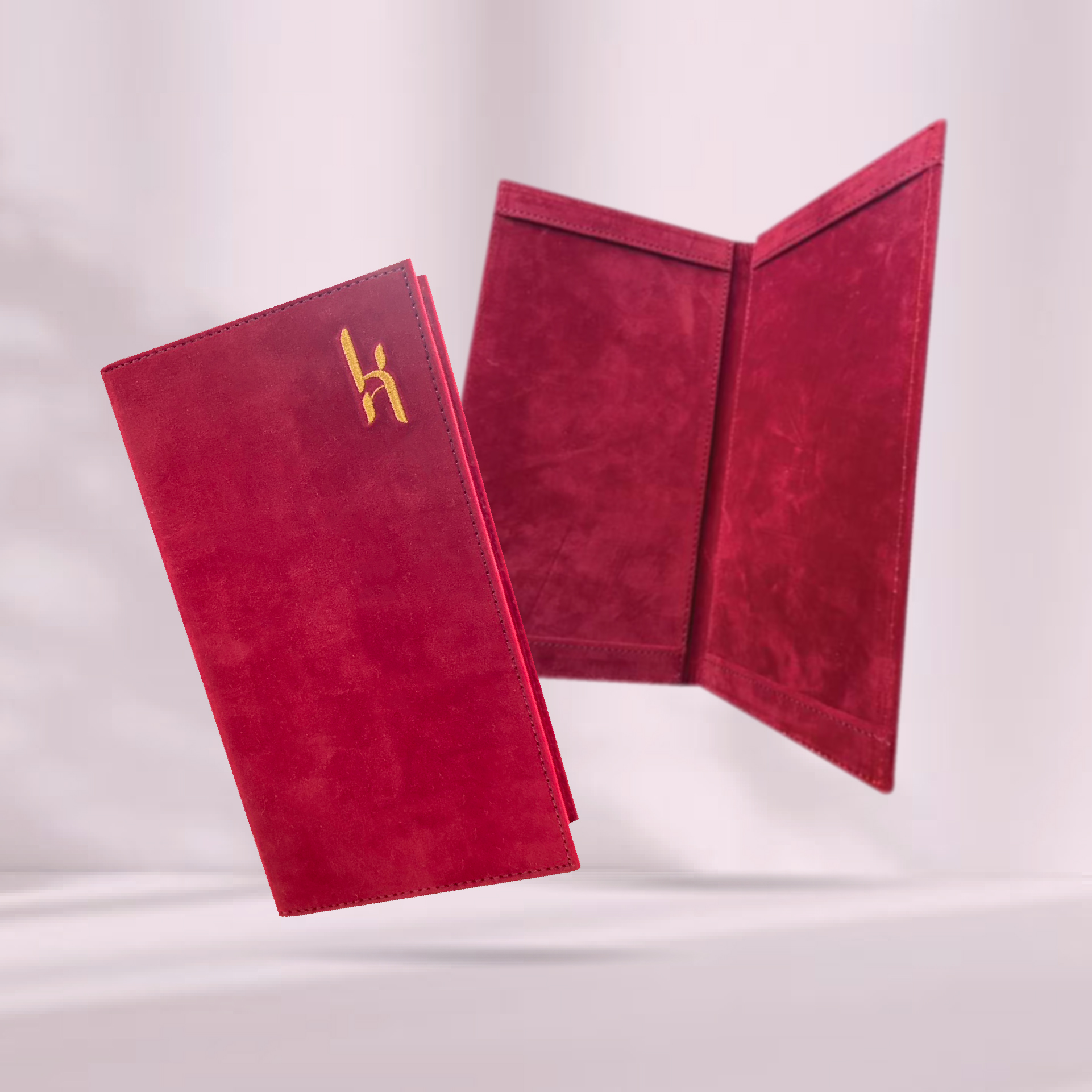 Premium Velvet Menu Cover ปกเมนูผ้ากำมะหยี่เกรดพรีเมี่ยม สีแดงเลือดหมู