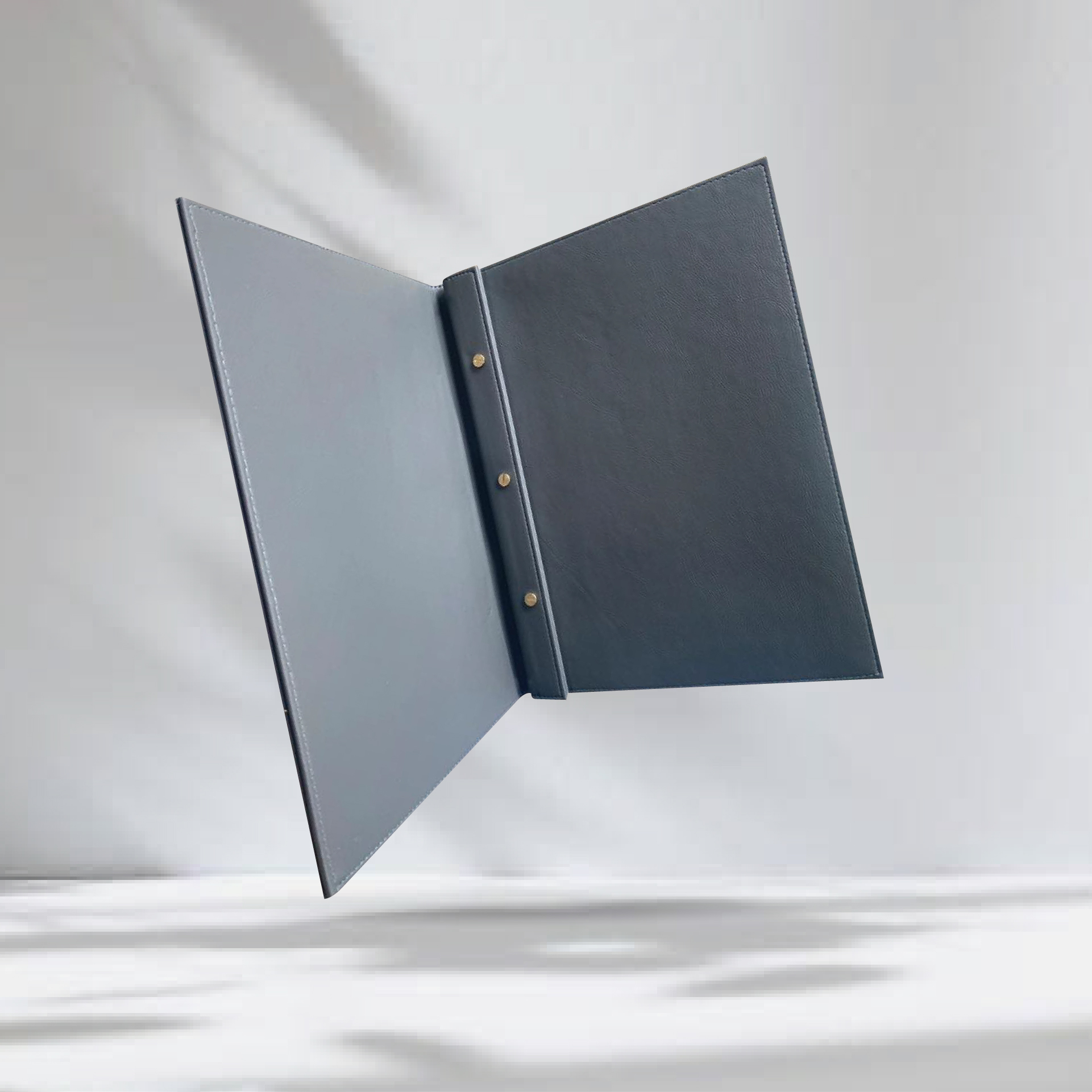 Black Leather Menu Cover ปกเมนูหนังเทียม สีดำ