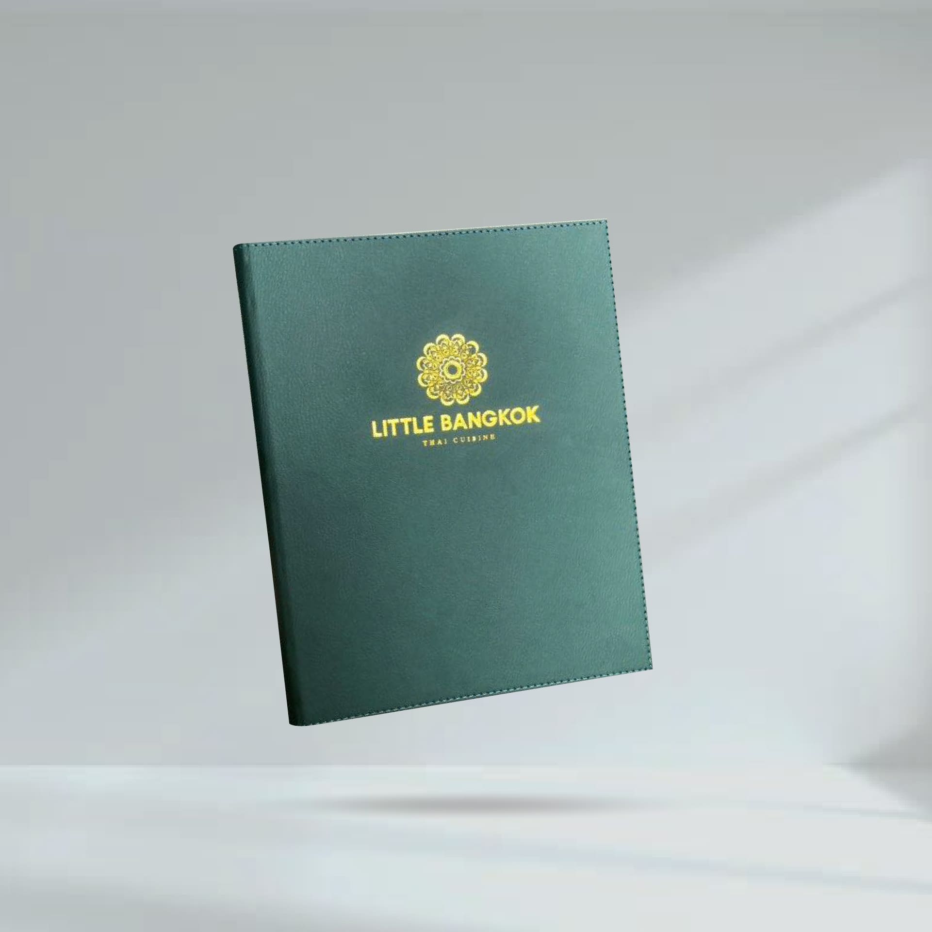 Green - Leather Menu Cover ปกเมนูอาหารหนังเทียมพียู สีเขียว