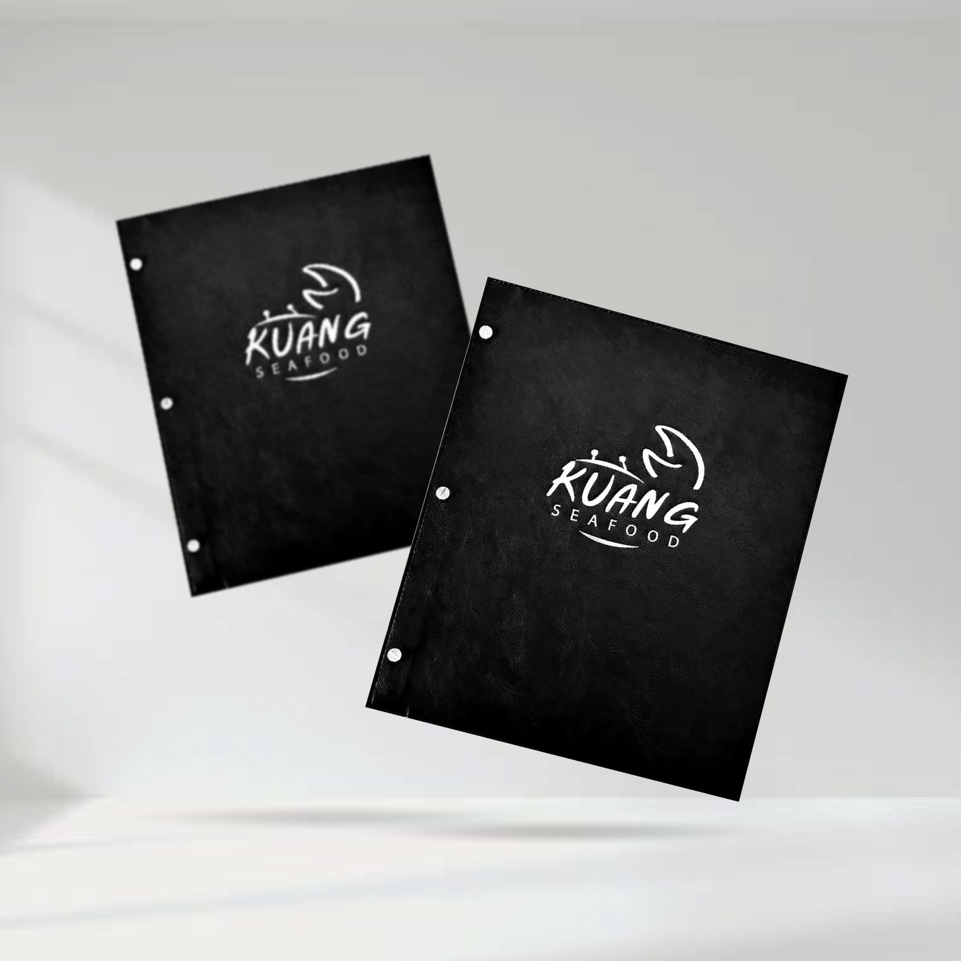 Leather Menu Cover ปกเมนูหนังเทียมพีวีซี สีเทา