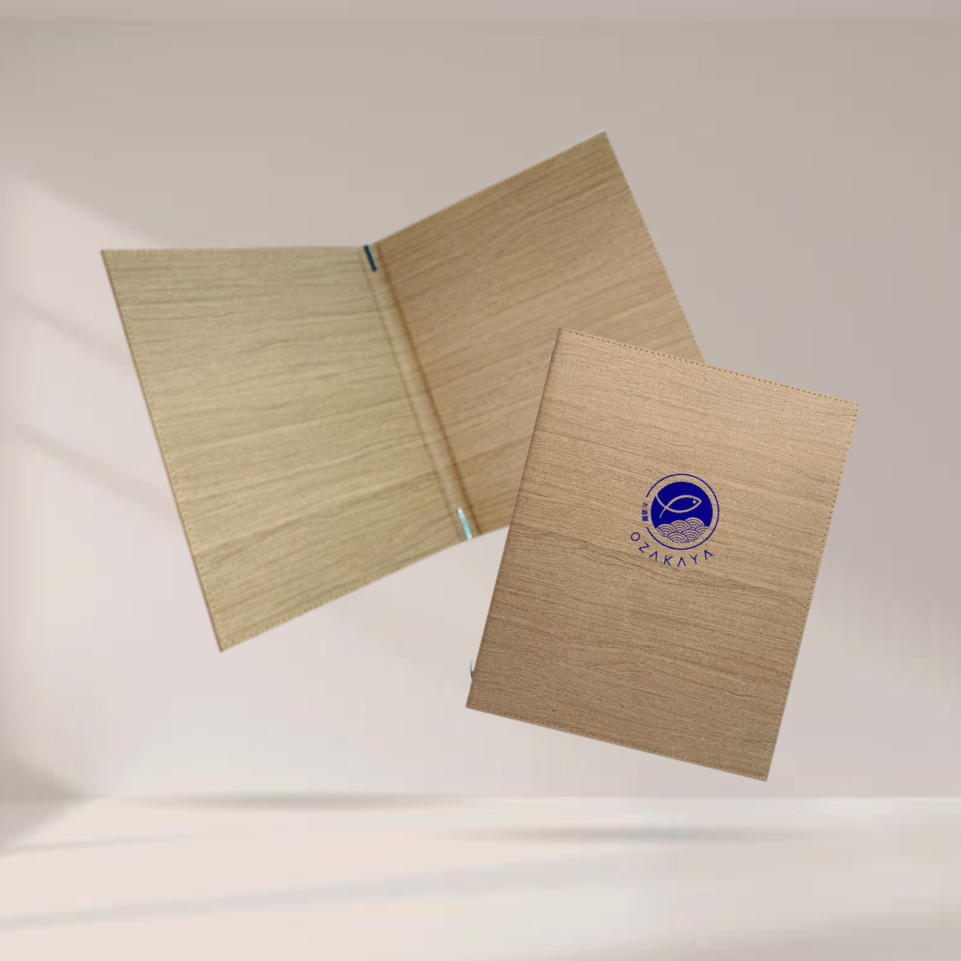 Food - Leather Wood Menu Cover ปกเมนูอาหารหนังเทียมลายไม้