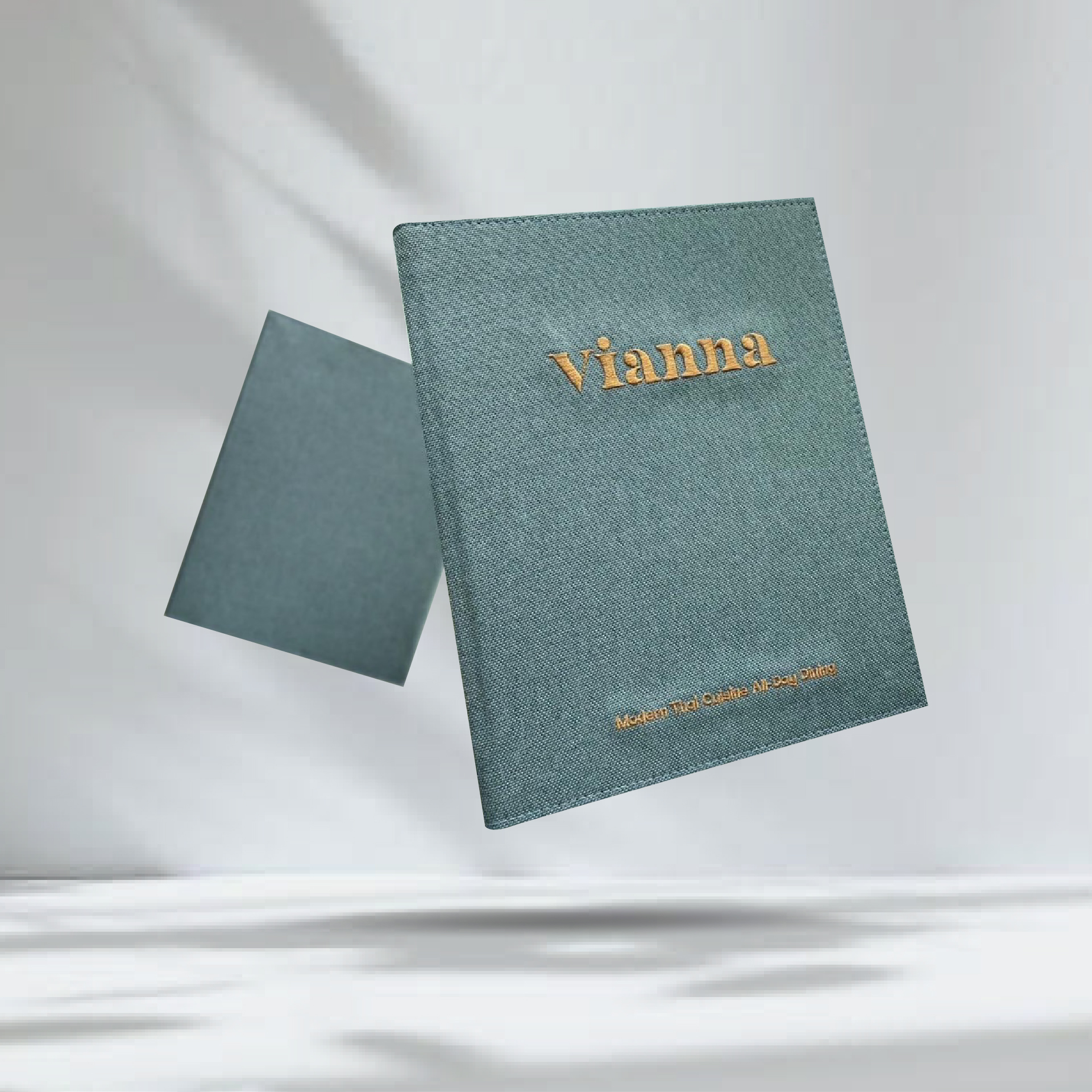 Fabric Menu Cover แฟ้มปกเมนูผ้า สีเขียว