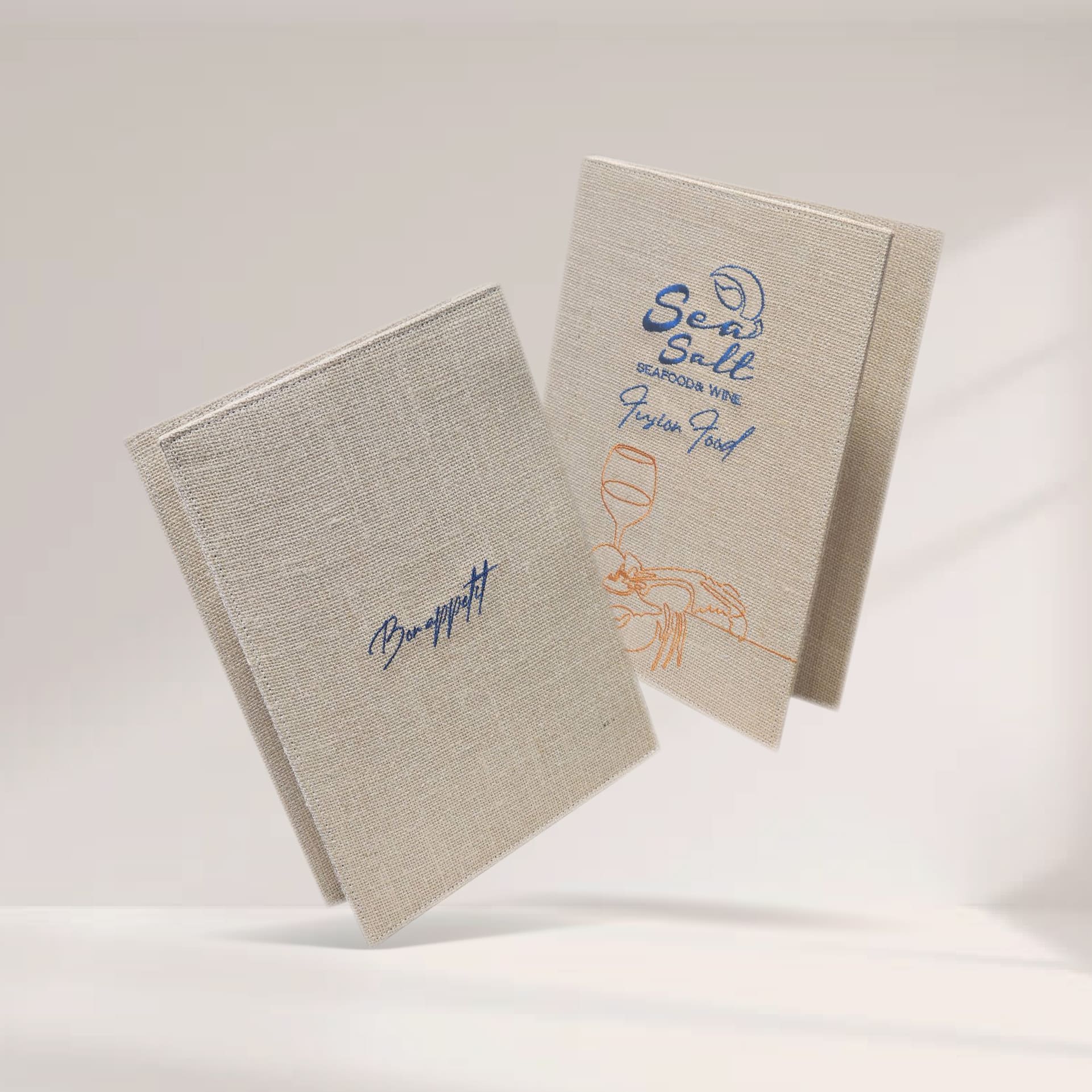 Sackcloth Menu Cover ปกเมนูผ้ากระสอบสีธรรมชาติ