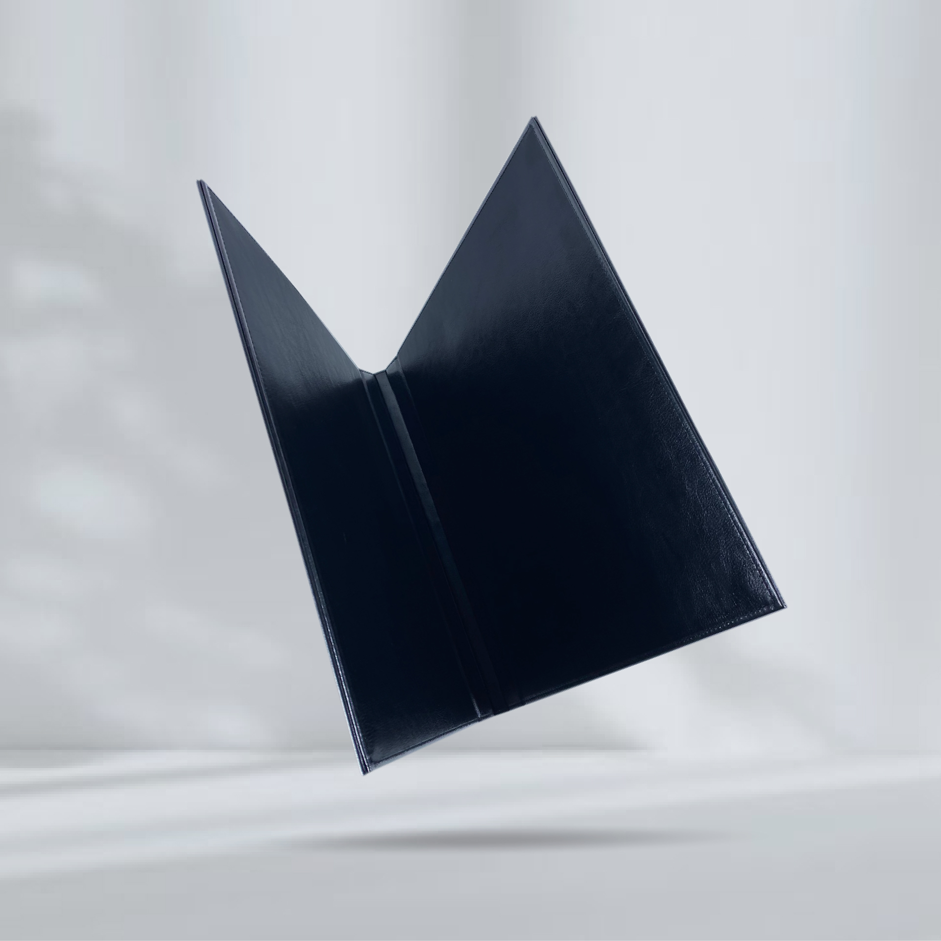 Black Leather Menu Cover  ปกเมนูหนังเทียมสีดำ