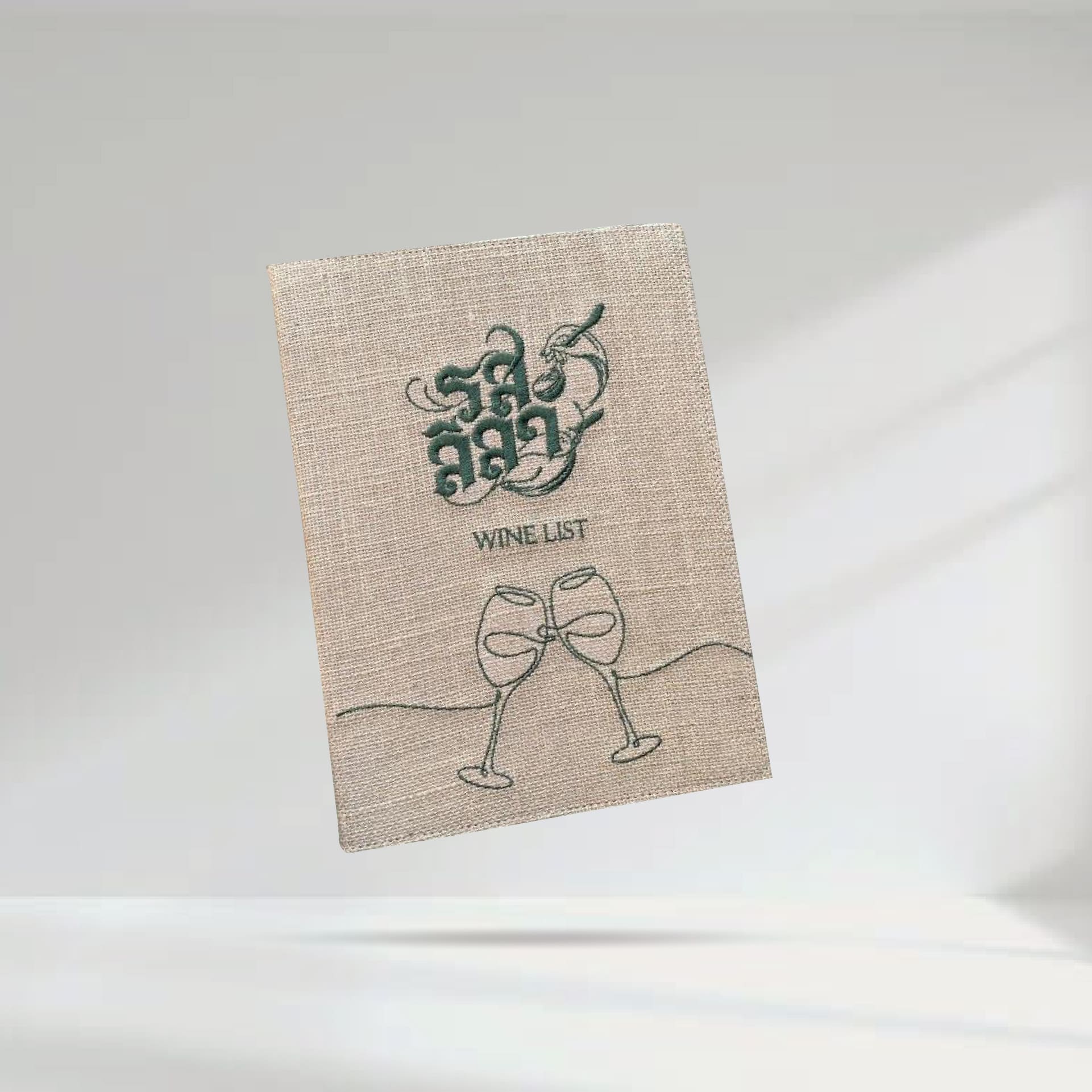Sackcloth Menu Cover -  Ros Leela ปกเมนูผ้ากระสอบ