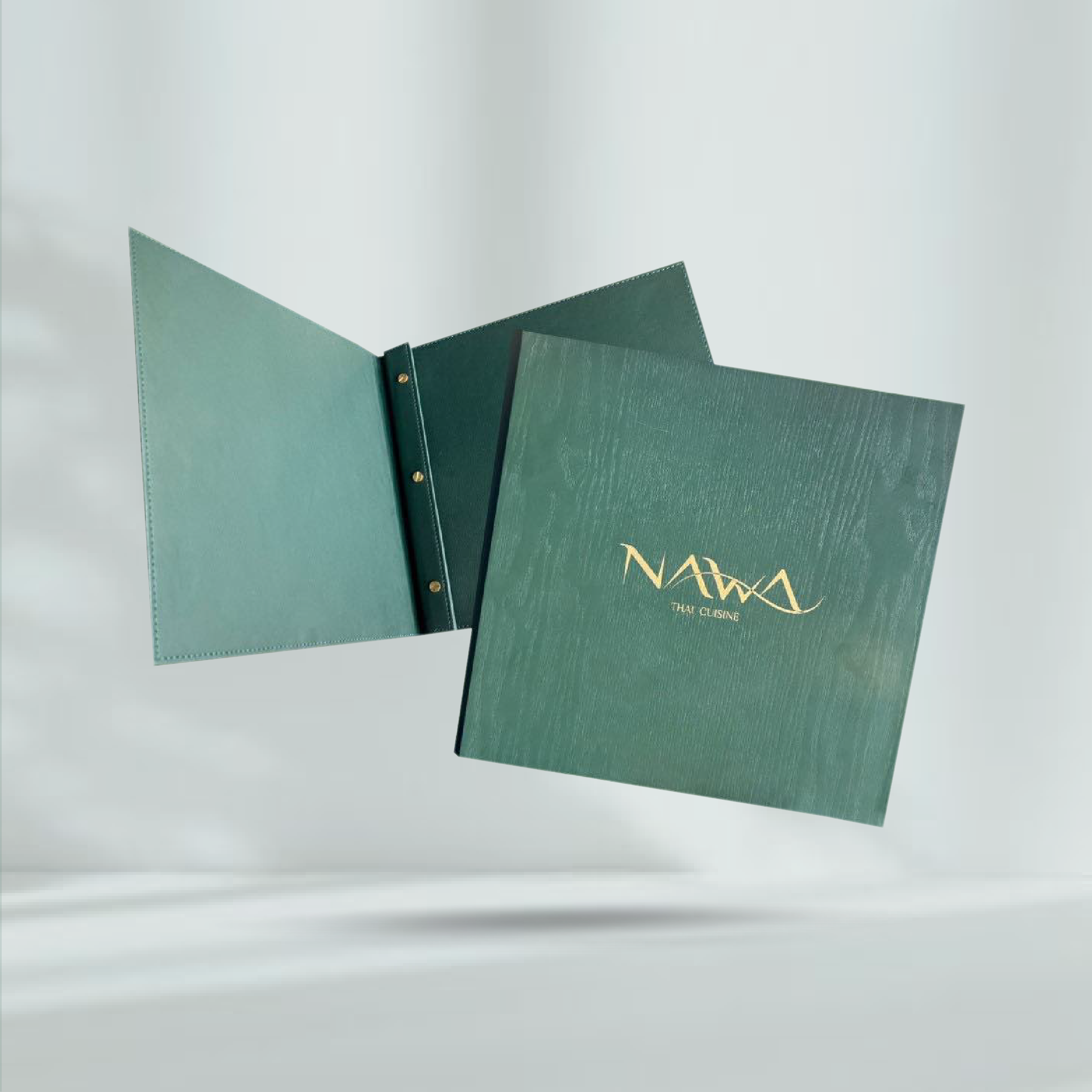 Premuim Wooden Menu Cover ปกเมนูไม้เกรดพรีเมี่ยม สีเขียว