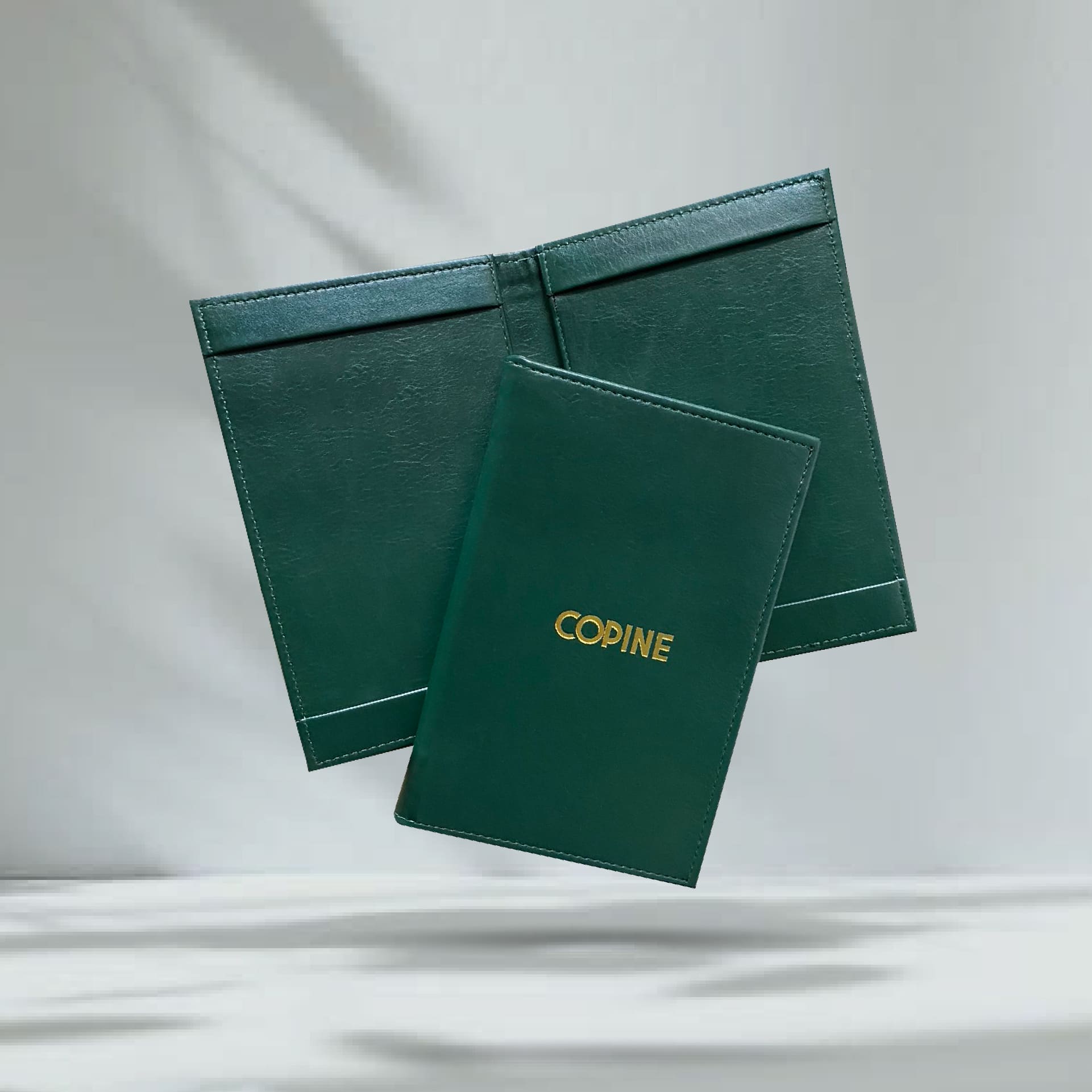 Green Bill Folder ปกใบเสร็จหนังเทียม สีเขียว