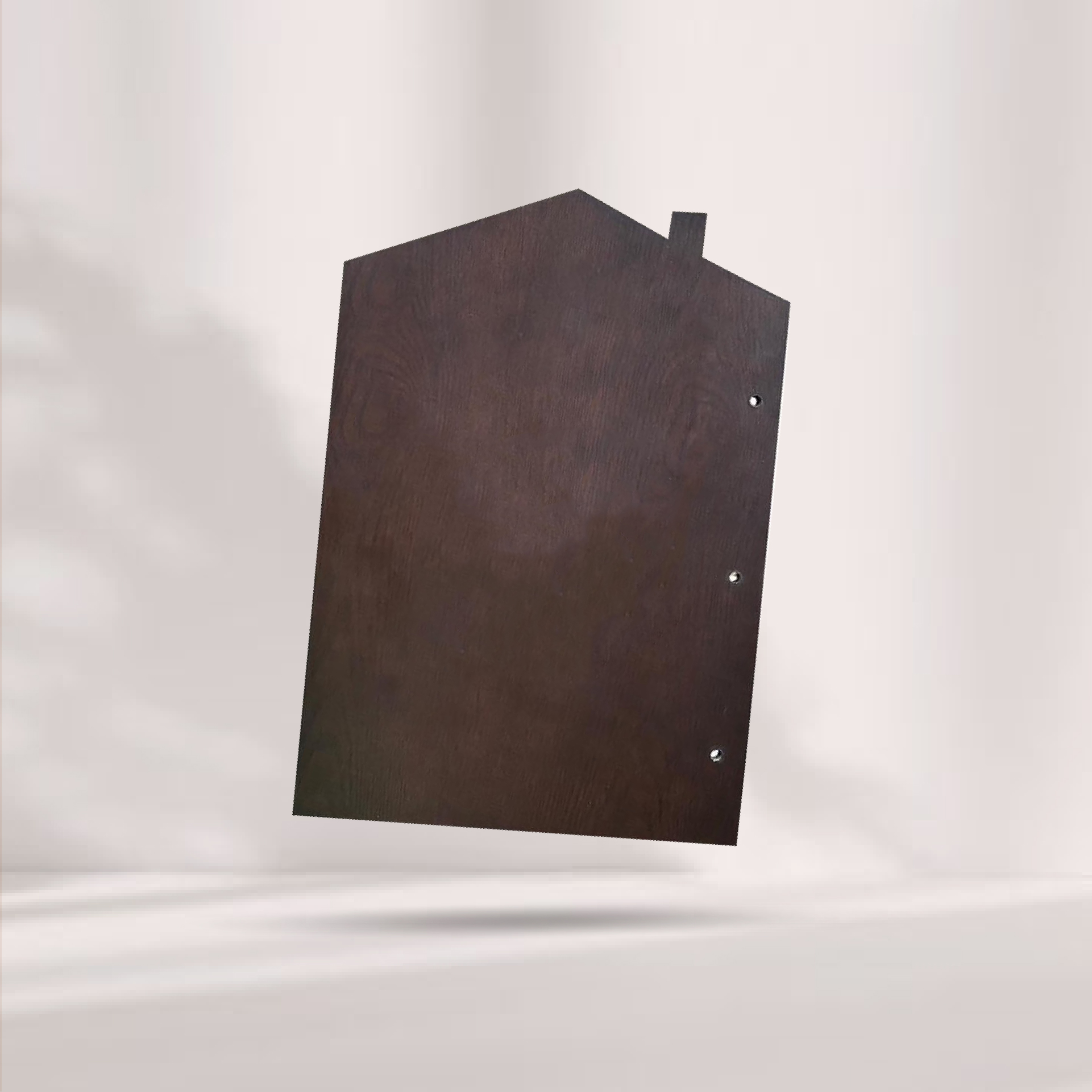 Wood Menu Board with Screws Home แผ่นไม้อัดลายไม้สัก เคลือบและทำสี 
