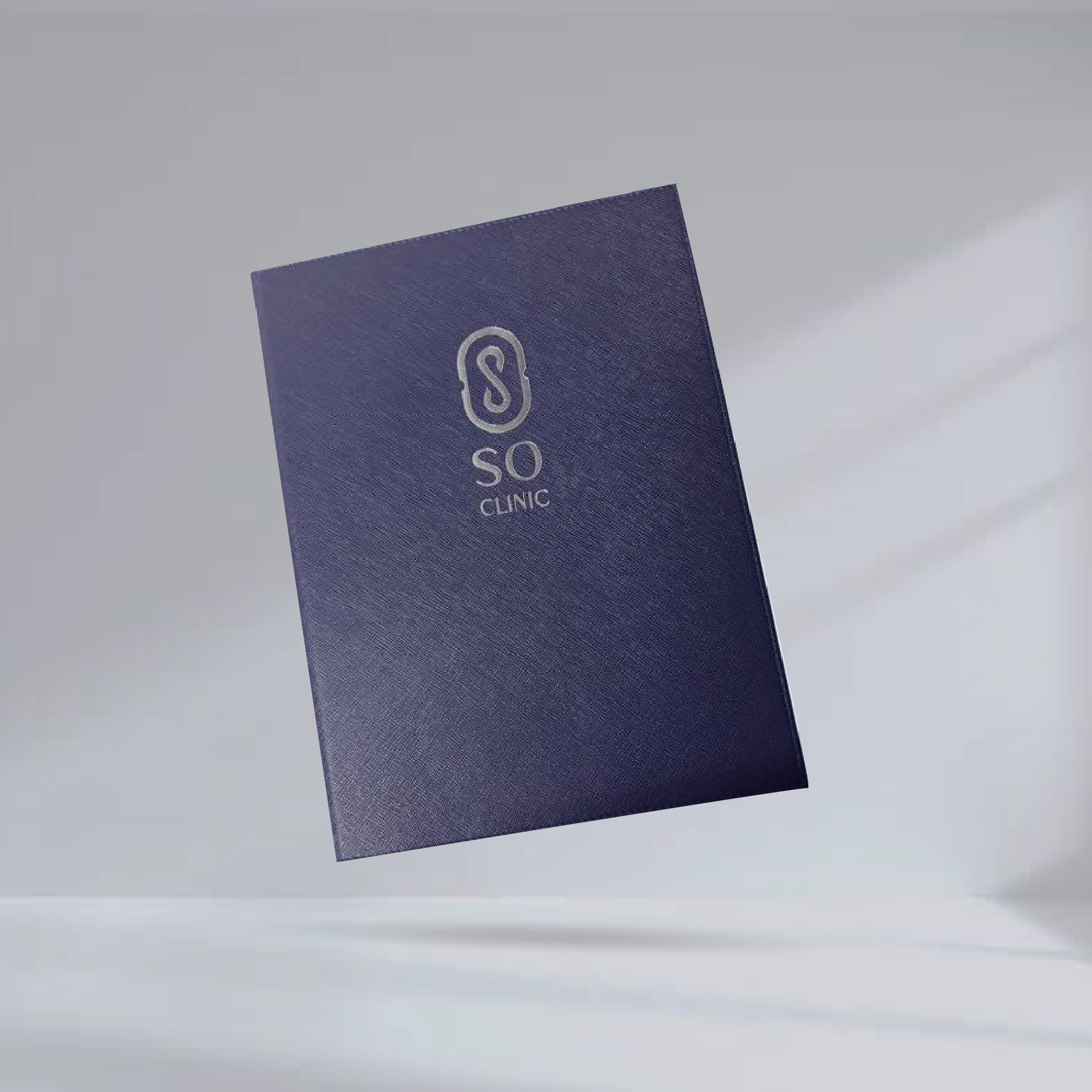 A4 Navy Blue Menu Cover ปกเมนูหนังเทียมพีวีซี สีกรม