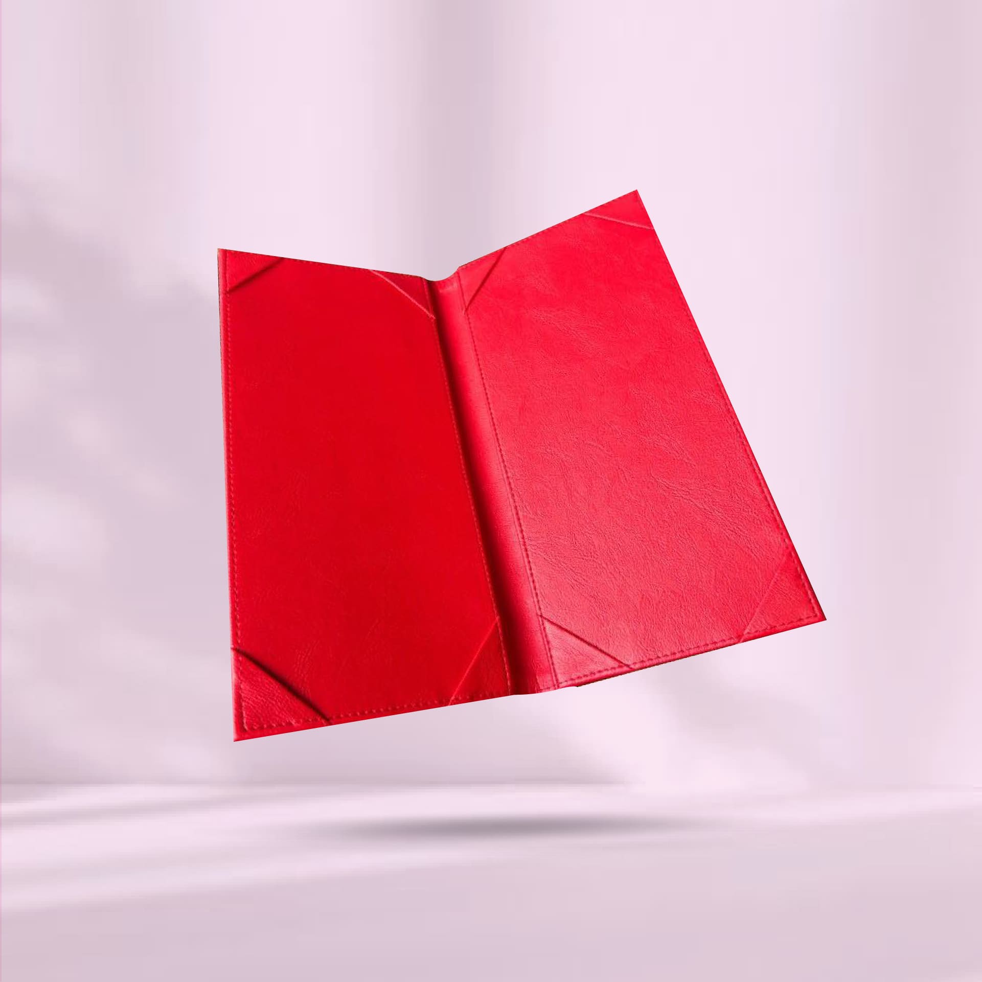 Wine Leather Menu Cover ปกเมนูหนังเทียมพีวีซี สีแดง