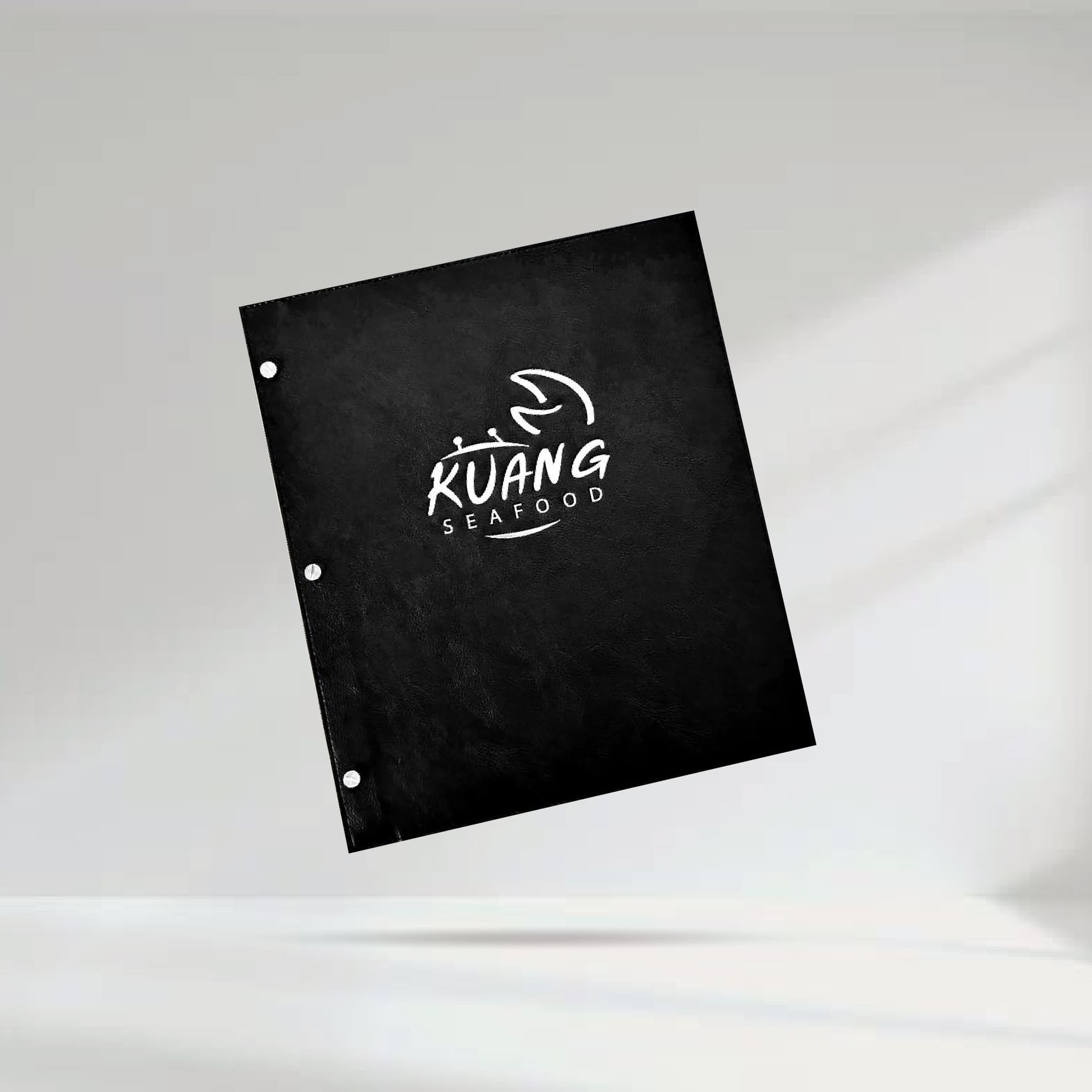Leather Menu Cover ปกเมนูหนังเทียมพีวีซี สีเทา