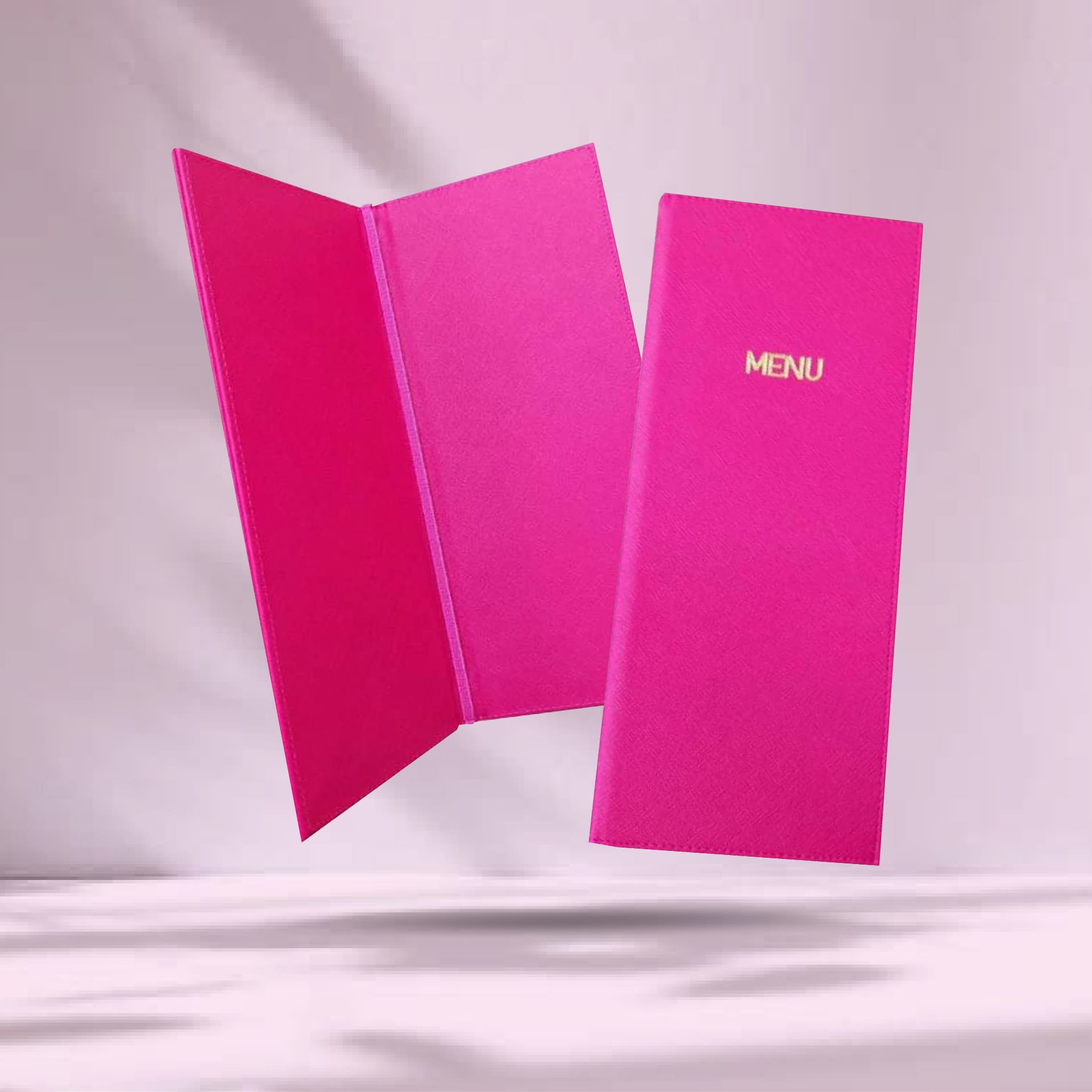 Drink Leather Menu Cover ปกเมนูเครื่องดื่มหนังเทียมพีวีซี สีชมพู