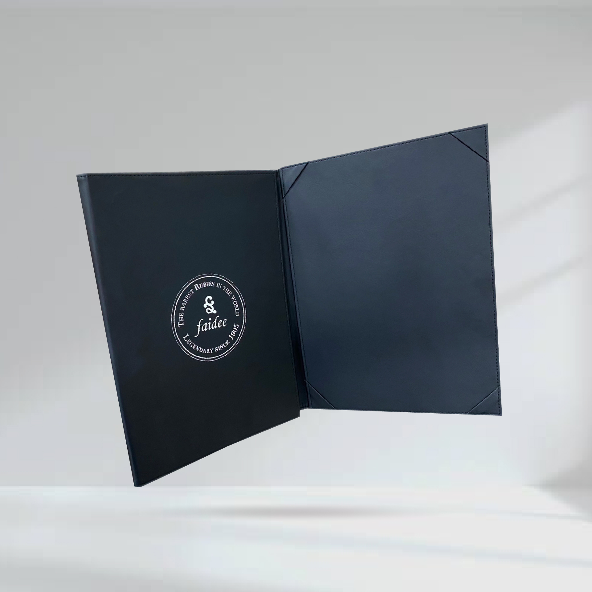 3 View Leather Menu Cover  ปกเมนูหนังเทียมพีวีซี 3 พับ