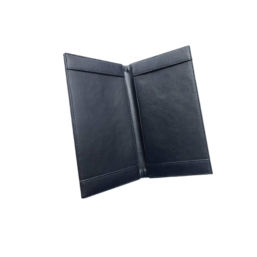 Black Leather Folder ปกแฟ้มหนังเทียม สีดำ