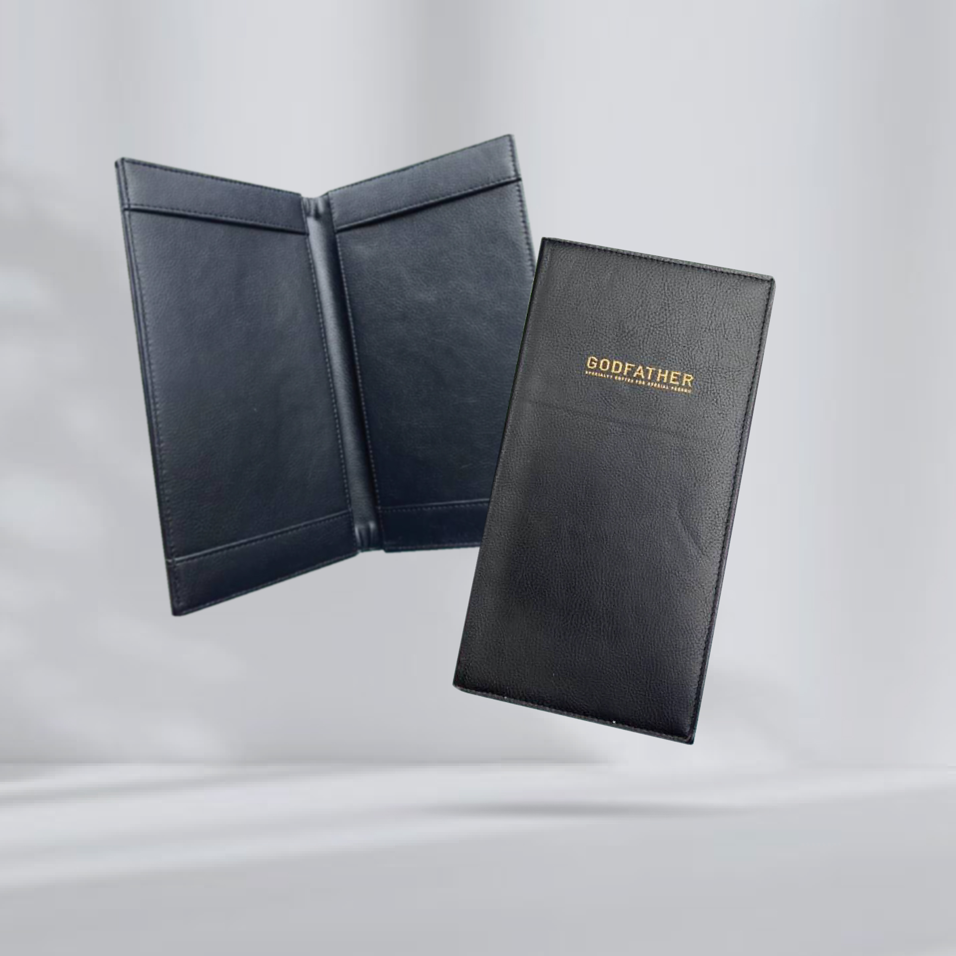 Black Leather Folder ปกแฟ้มหนังเทียม สีดำ