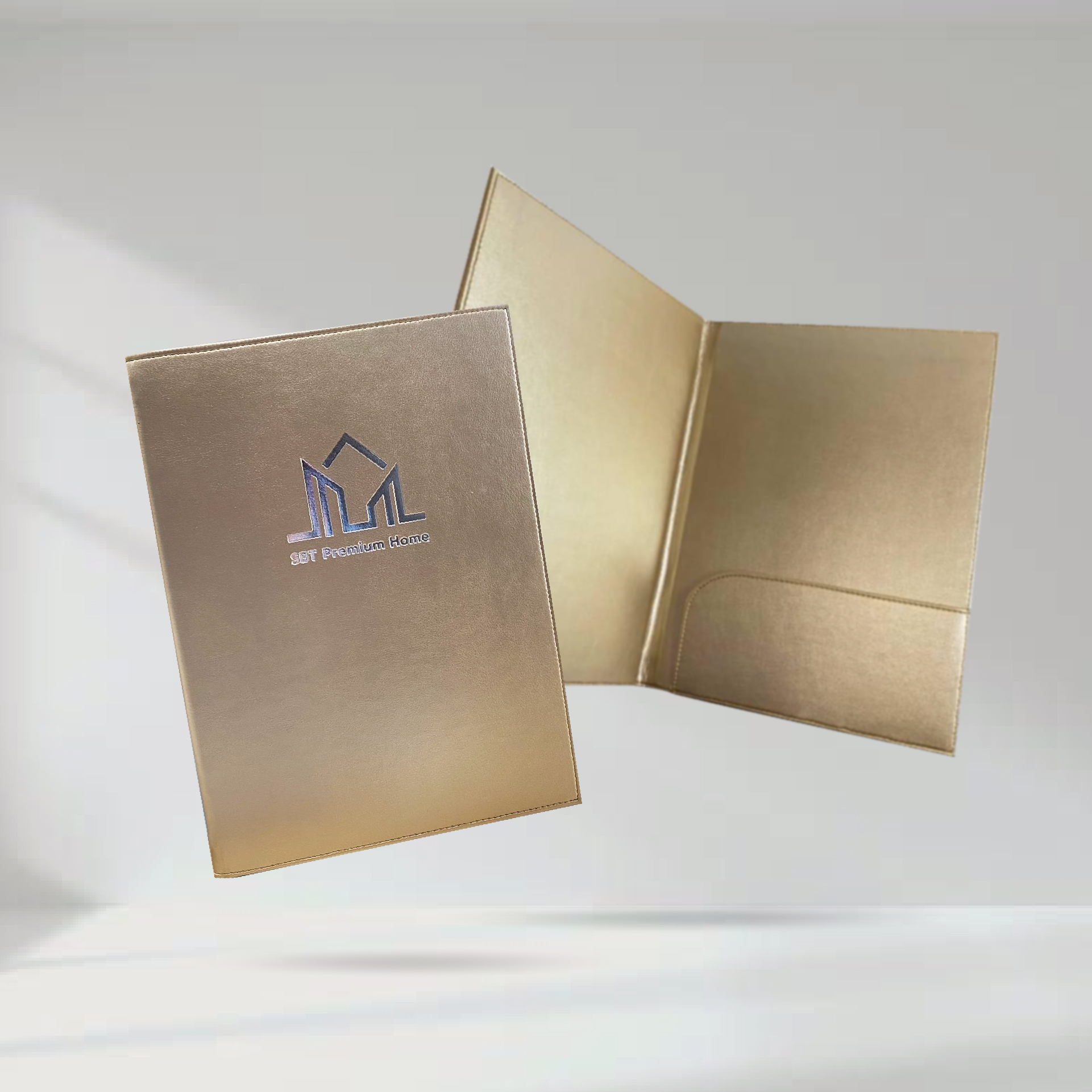 A4 Leather Menu Cover Premium ปกแฟ้มหนังเทียมเกรดพรีเมี่ยม สีทอง