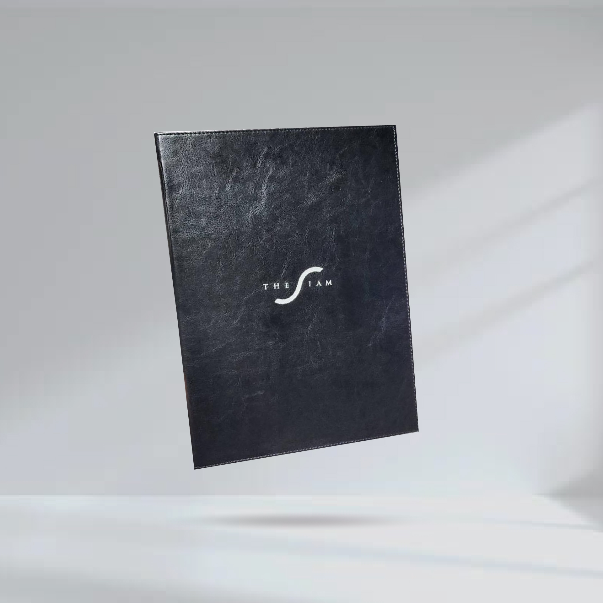 Black Leather Menu Cover ปกเมนูหนังเทียม สีดำ