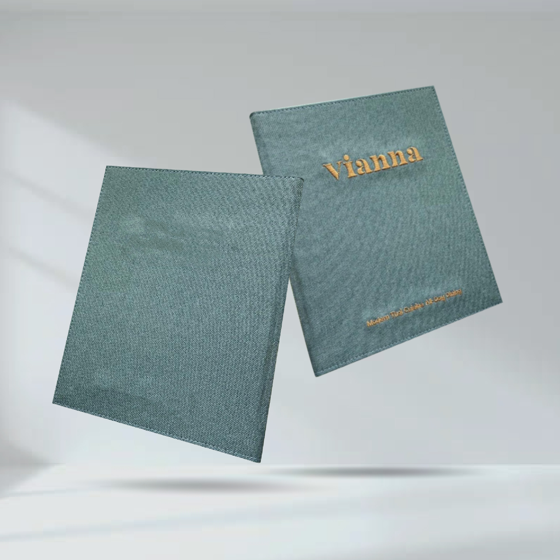 Fabric Menu Cover แฟ้มปกเมนูผ้า สีเขียว