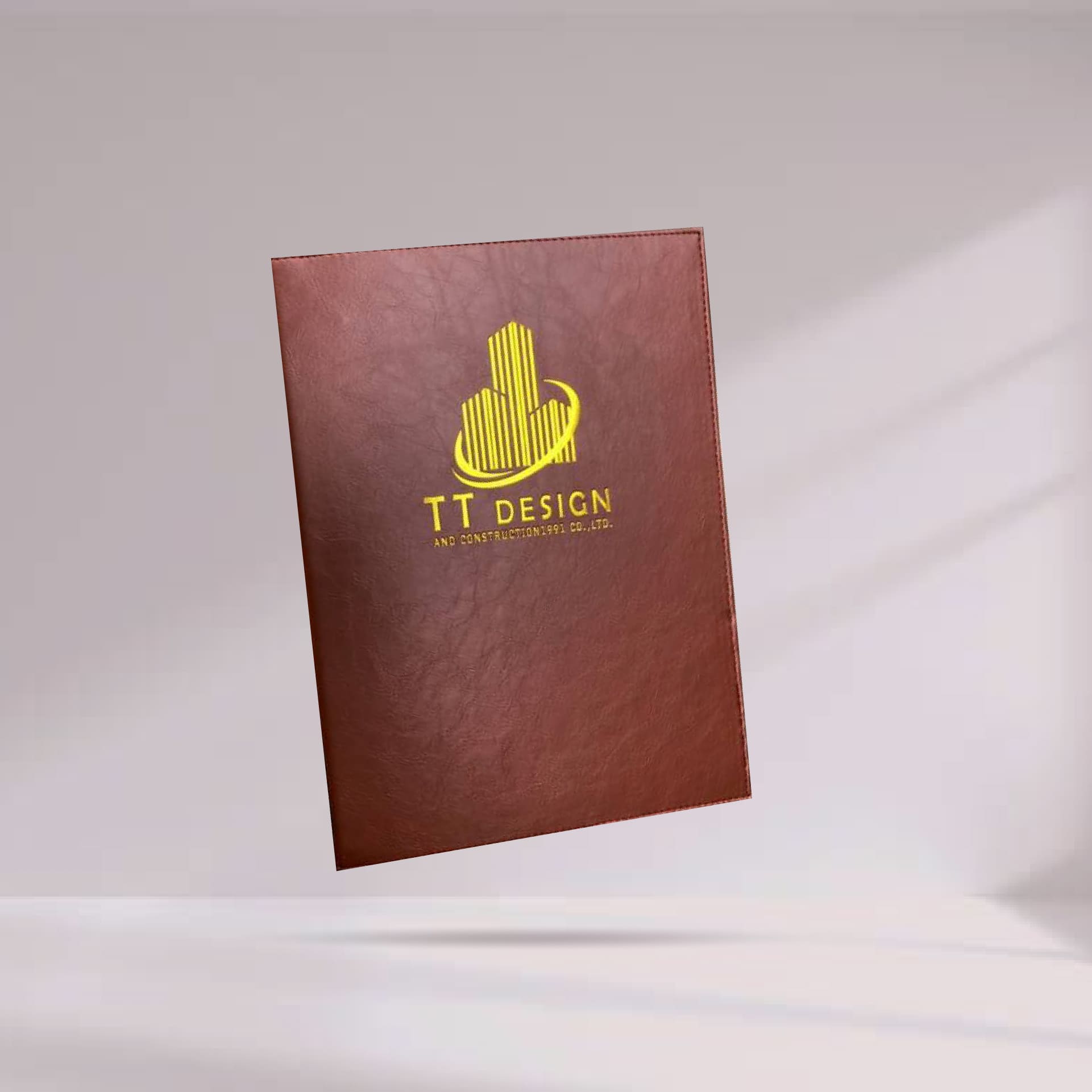 Directory Folder - Premium Leather Cover  แฟ้มเอกสารหนังเทียมพีวีซี สีน้ำตาล