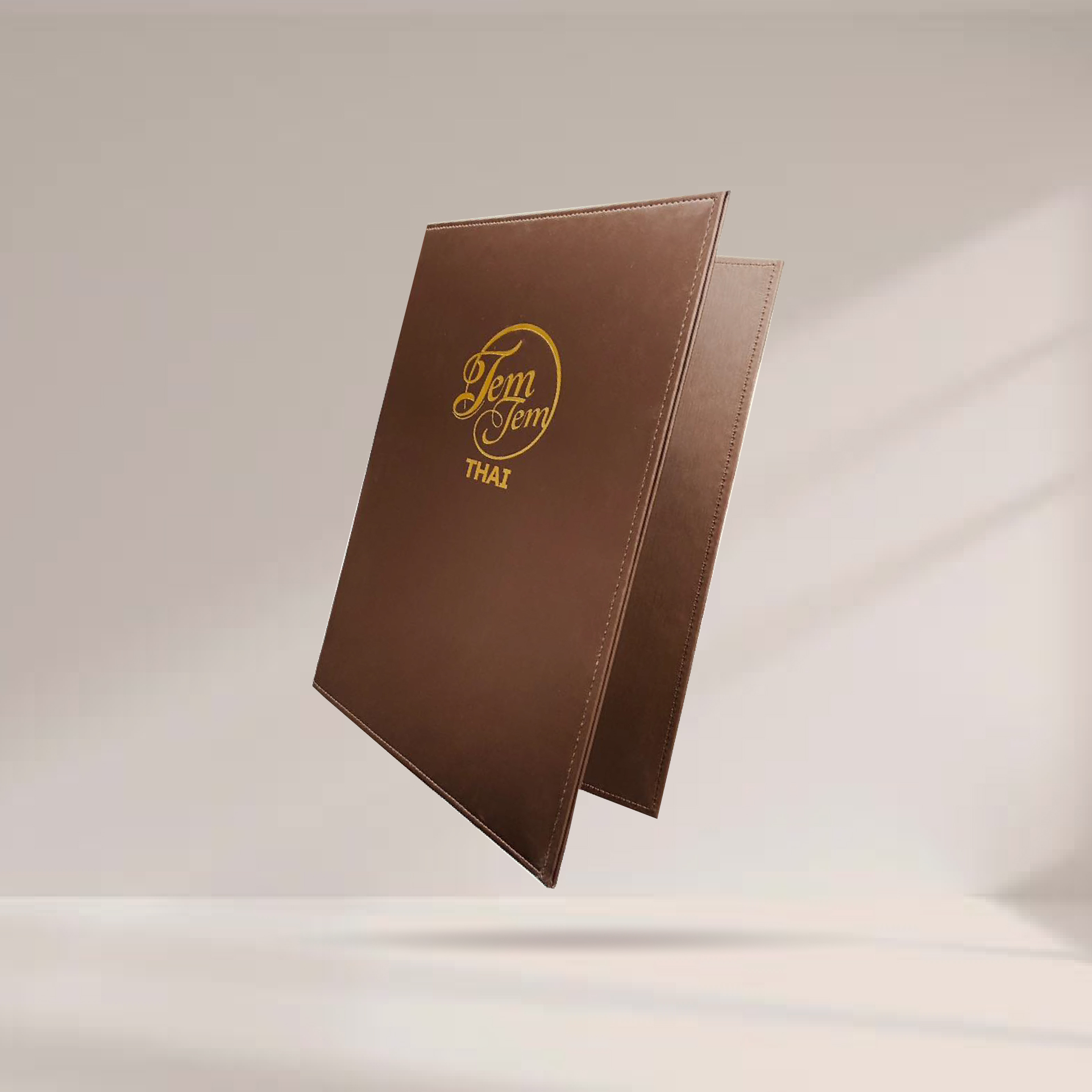 Brown Permium Leather Menu Cover ปกเมนูหนังเทียมสีน้ำตาลเกรดพรีเมี่ยม