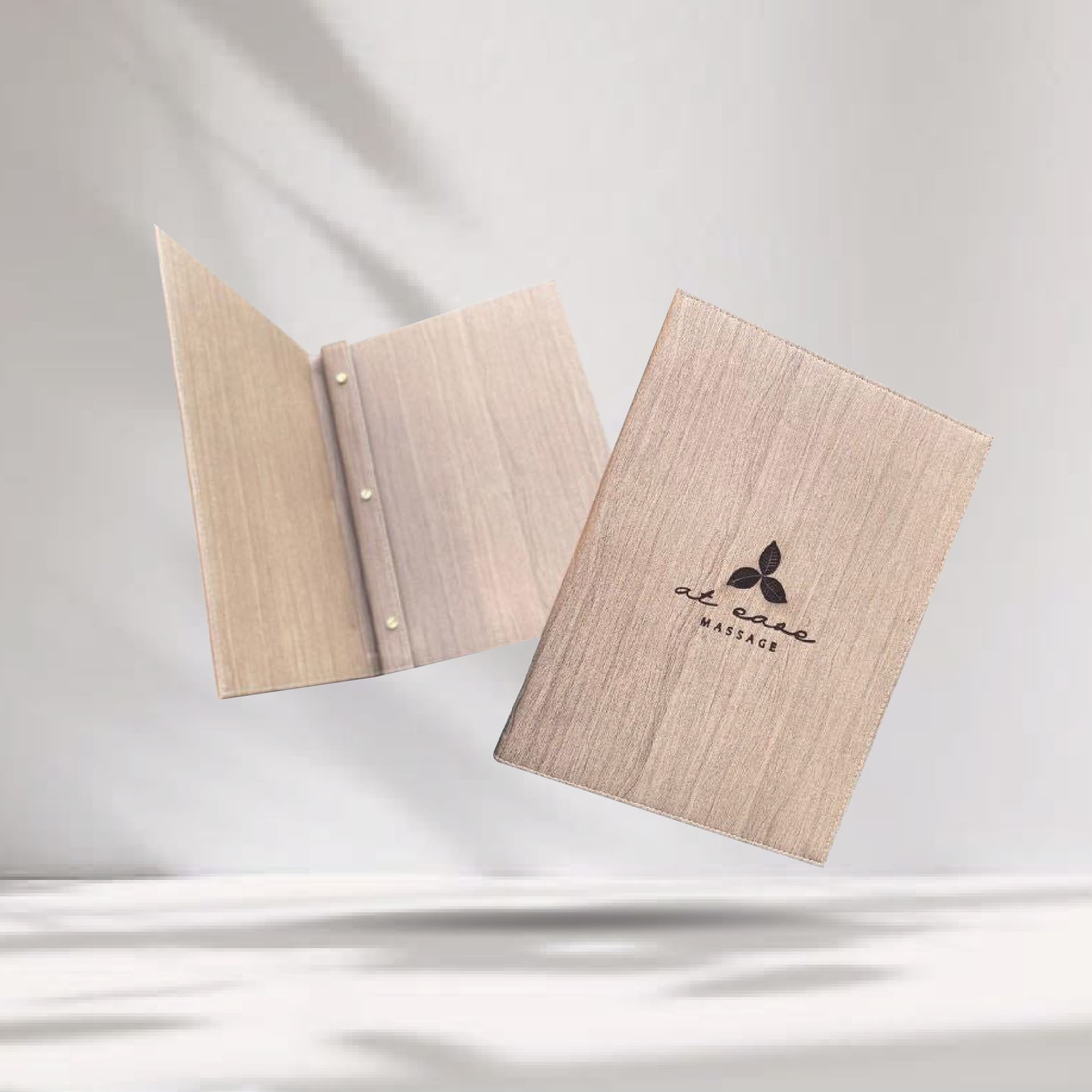 Premuim Wood Leather Menu Cover ปกเมนูหนังเทียมลายไม้