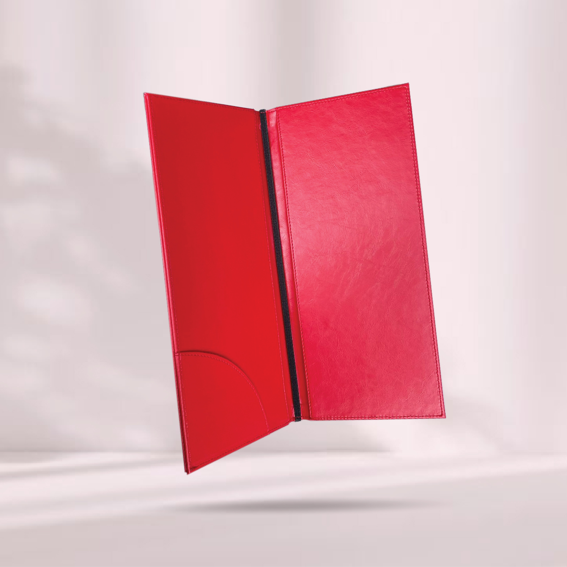 Red Leather Menu Cover ปกเมนูหนังเทียมสีแดง