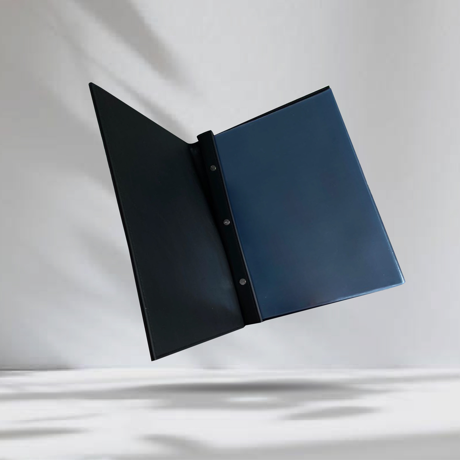Black Leather Menu Cover ปกเมนูหนังเทียมสีดำ