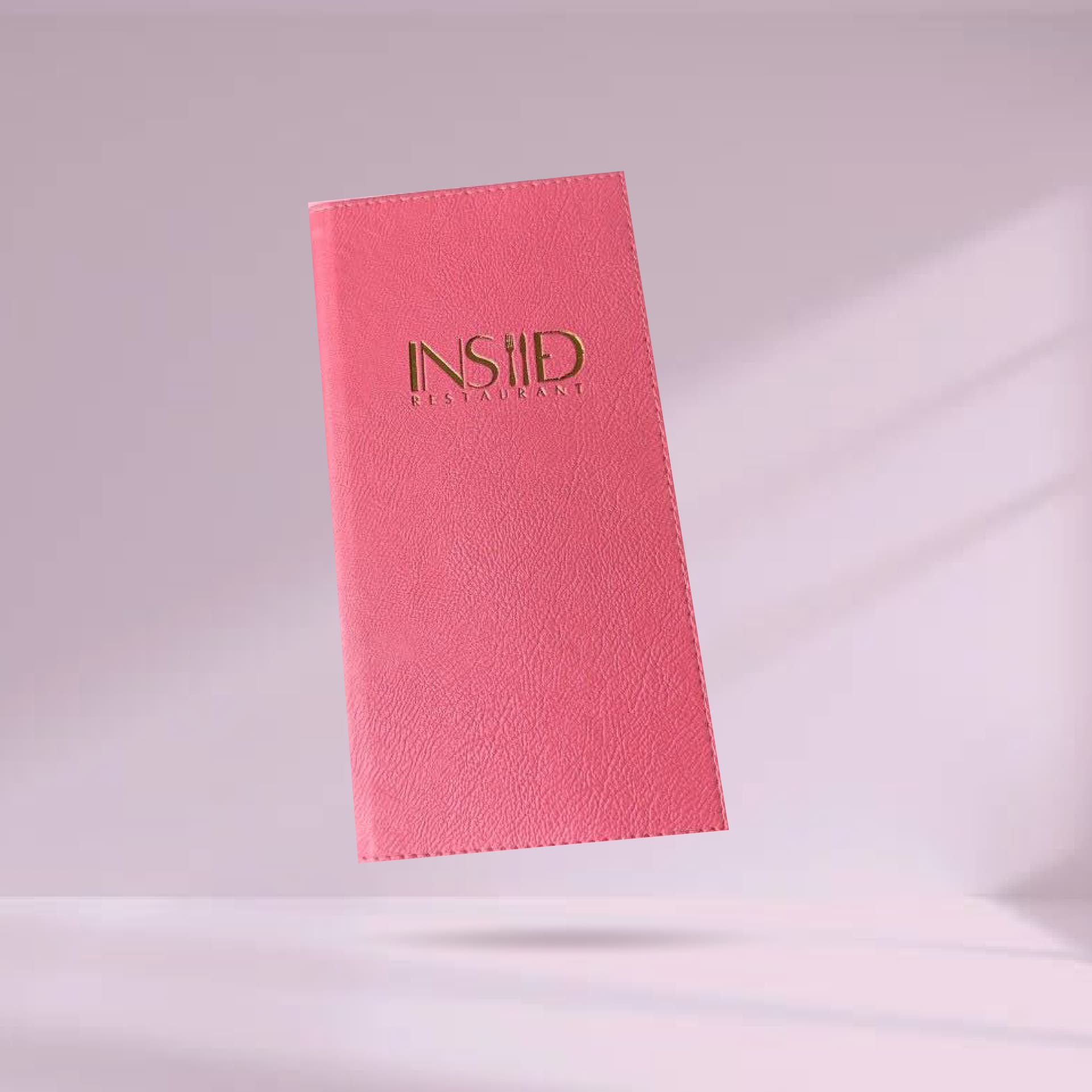 Food Leather Menu Cover ปกเมนูหนังเทียมพีวีซี สีชมพู