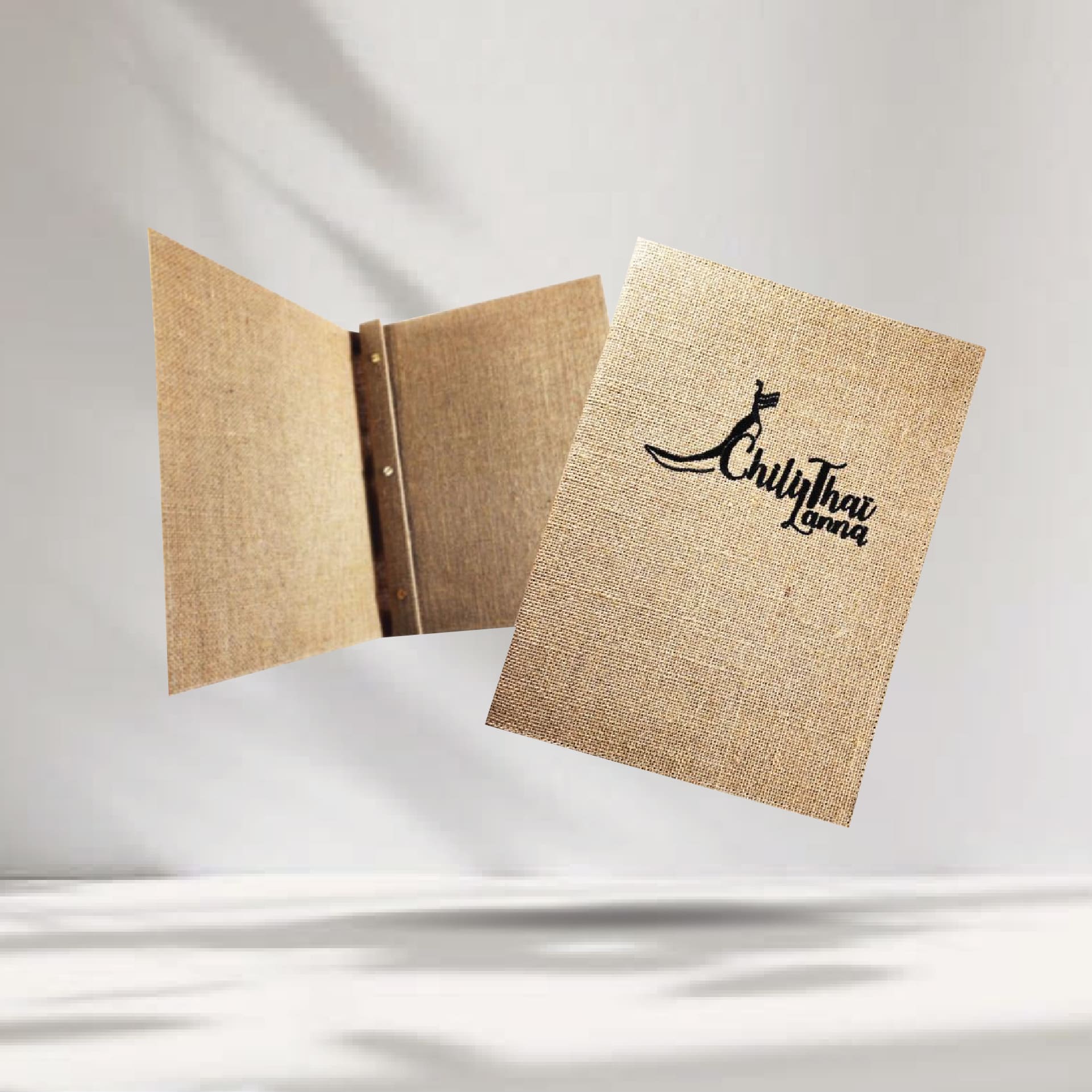 Sackcloth Fabric Menu Cover ปกเมนูผ้ากระสอบเคลือบกันน้ำ
