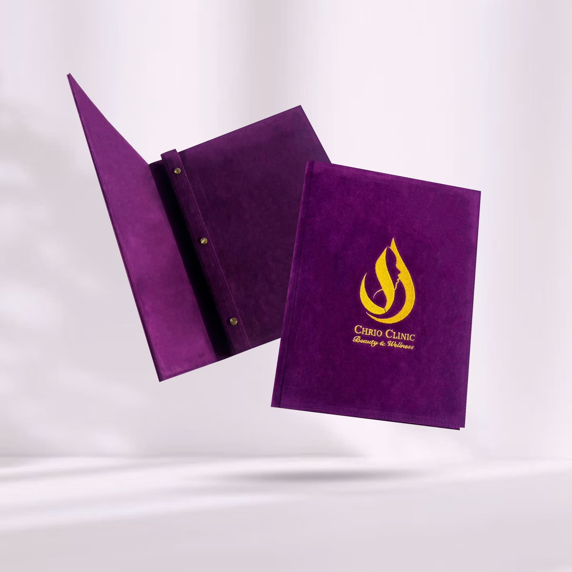 Premium Velvet Menu Cover ปกผ้ากำมะหยี่พรีเมี่ยม สีม่วงเข้ม