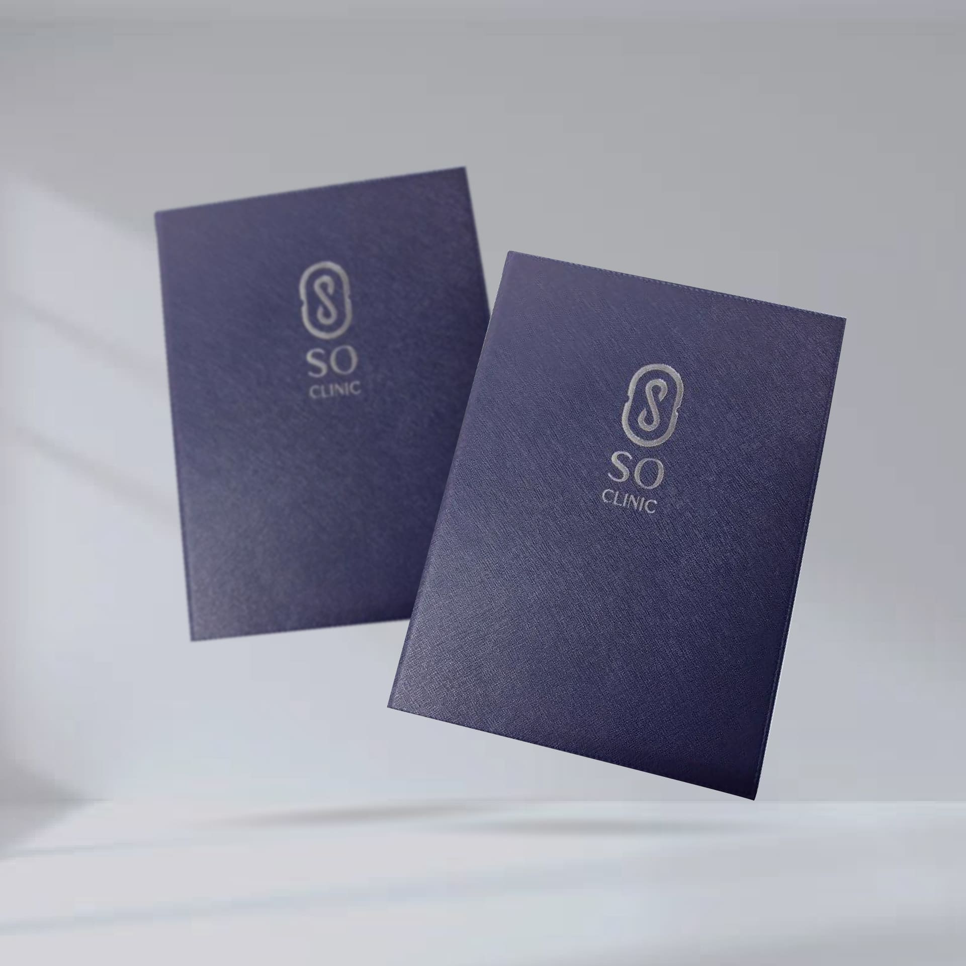 A4 Navy Blue Menu Cover ปกเมนูหนังเทียมพีวีซี สีกรม