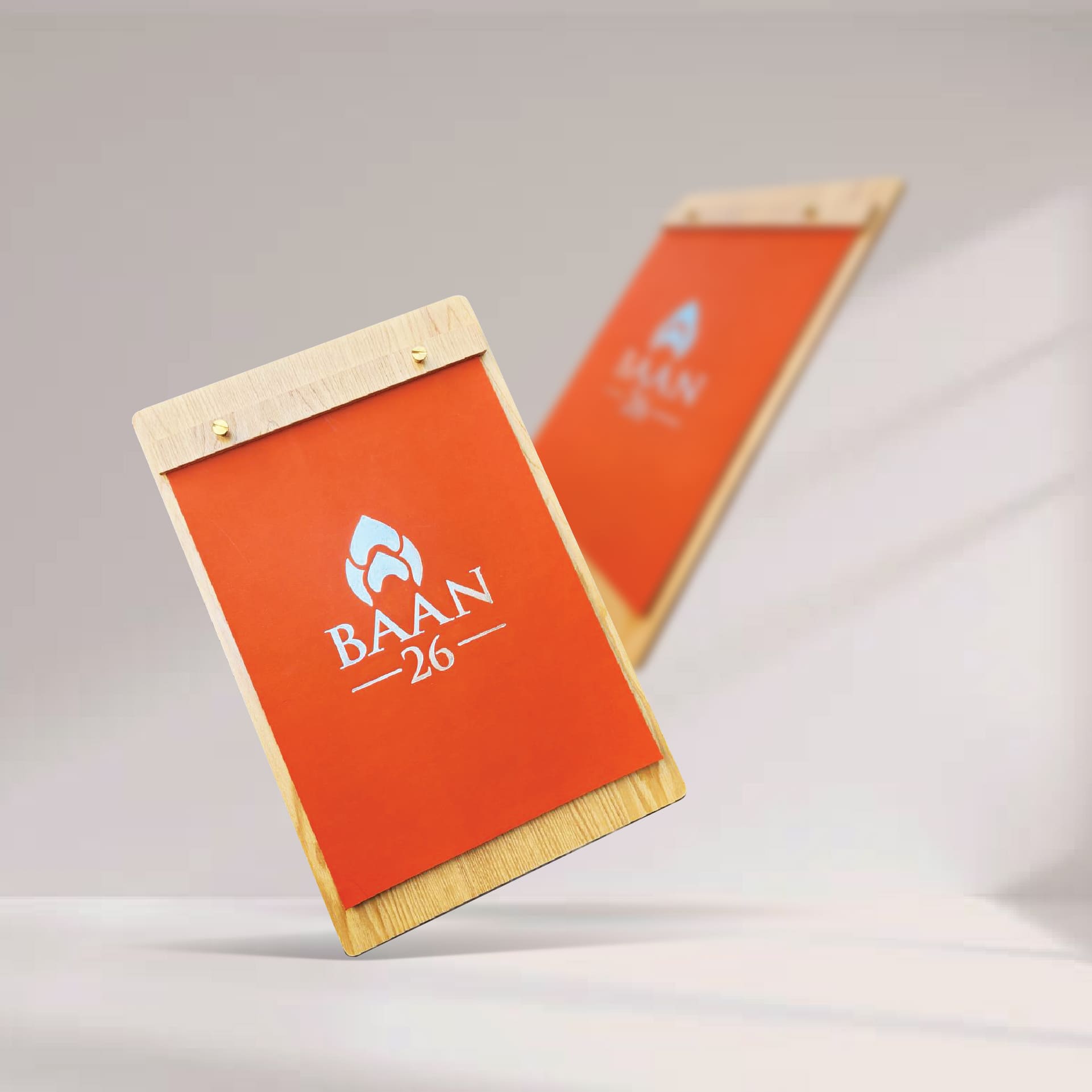 Wooden Menu Board แผ่นปกเมนูไม้