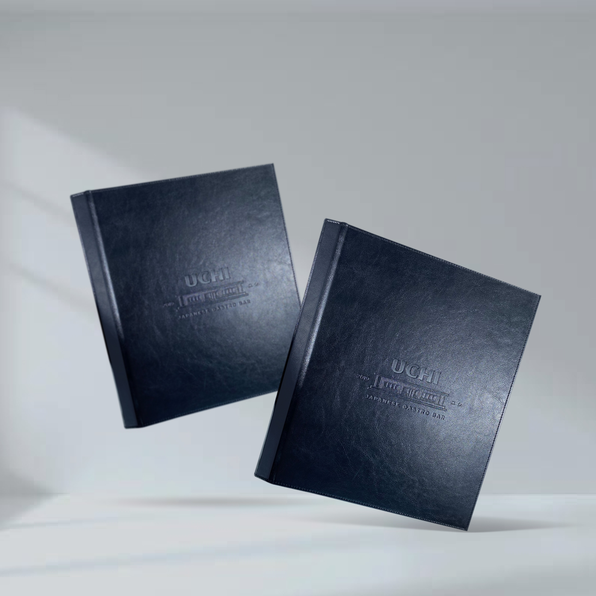 Black Leather Menu Cover  ปกเมนูหนังเทียมสีดำ