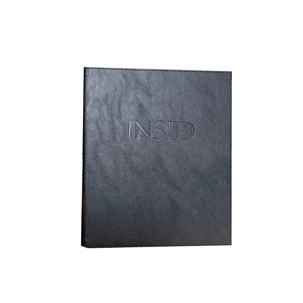 Beverage Leather Menu Cover ปกเมนูหนังเทียมพีวีซี สีดำ