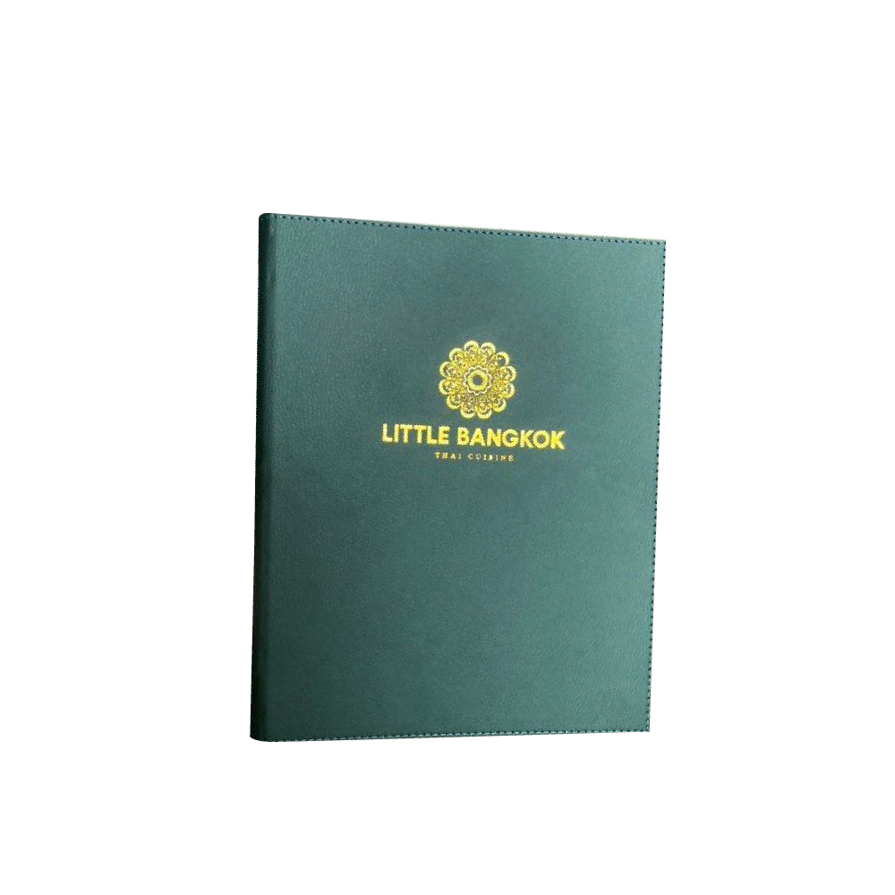 Green - Leather Menu Cover ปกเมนูอาหารหนังเทียมพียู สีเขียว