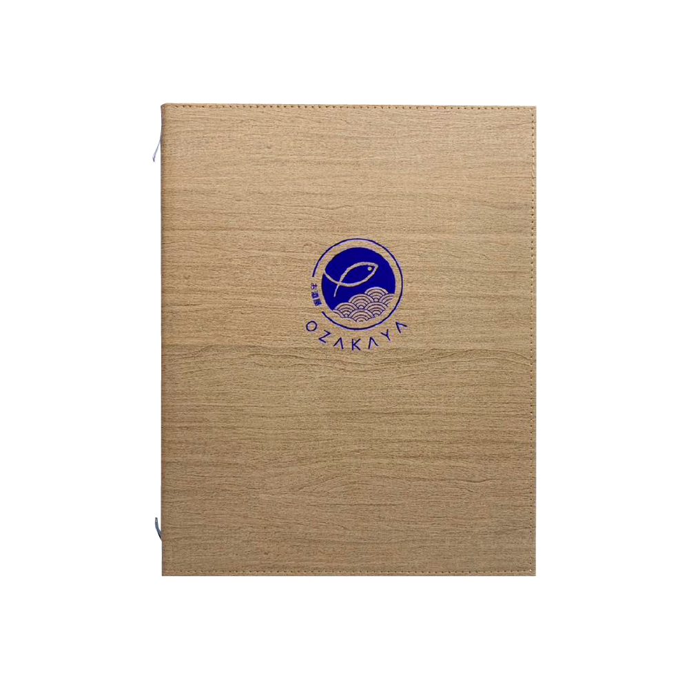 Food - Leather Wood Menu Cover ปกเมนูอาหารหนังเทียมลายไม้