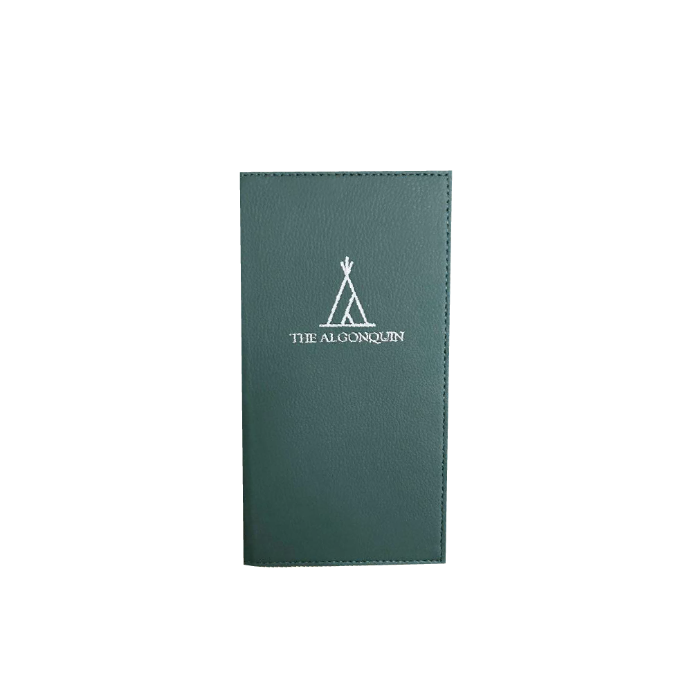 Green Leather Bill folder ปกใบเสร็จหนังเทียมสีเขียว