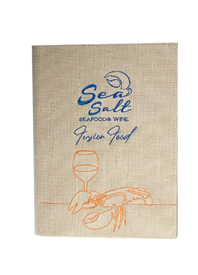 Sackcloth Menu Cover ปกเมนูผ้ากระสอบสีธรรมชาติ