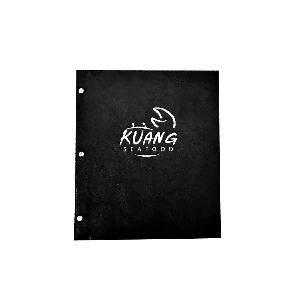 Leather Menu Cover ปกเมนูหนังเทียมพีวีซี สีเทา