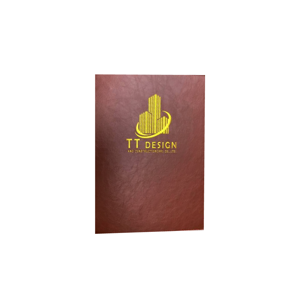 Directory Folder - Premium Leather Cover  แฟ้มเอกสารหนังเทียมพีวีซี สีน้ำตาล