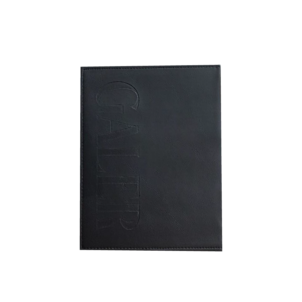 Black Leather ปกเมนูหนังเทียมพีวีซี สีดำ