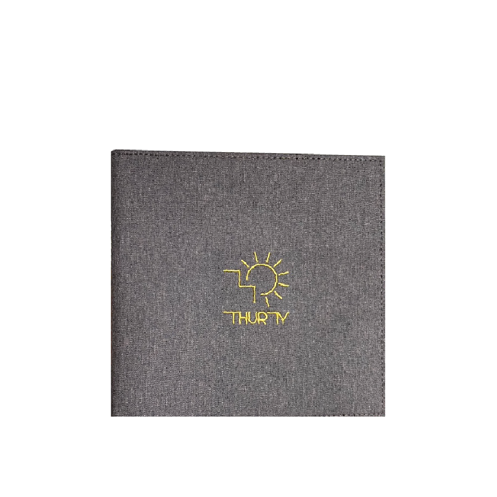 Brown Fabric Menu Cover ปกเมนูผ้าพีวีซี สีน้ำตาลเข้ม